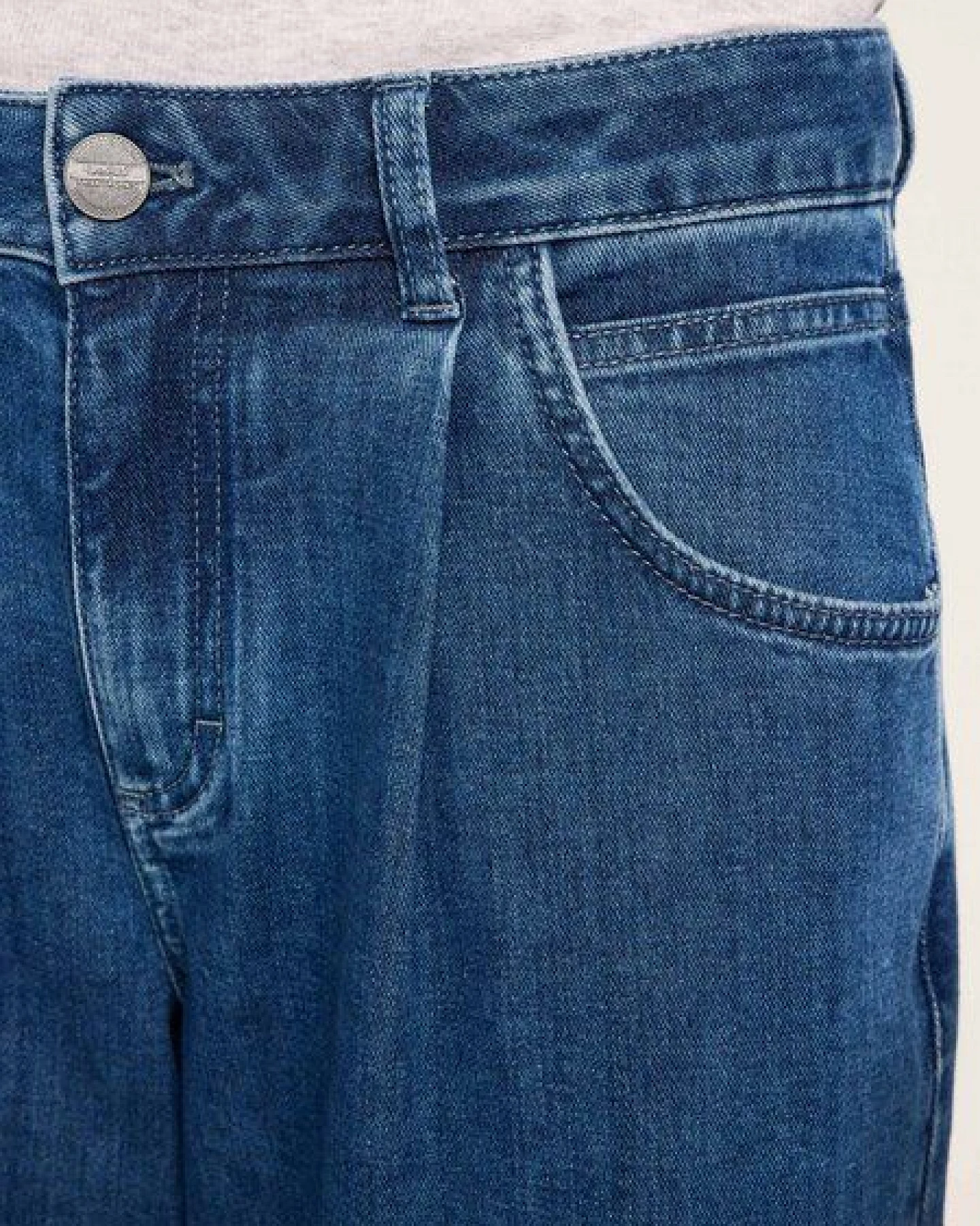 LANIUS Marlenejeans mit Bundfalte aus Bio-Baumwolle – Ansicht 3