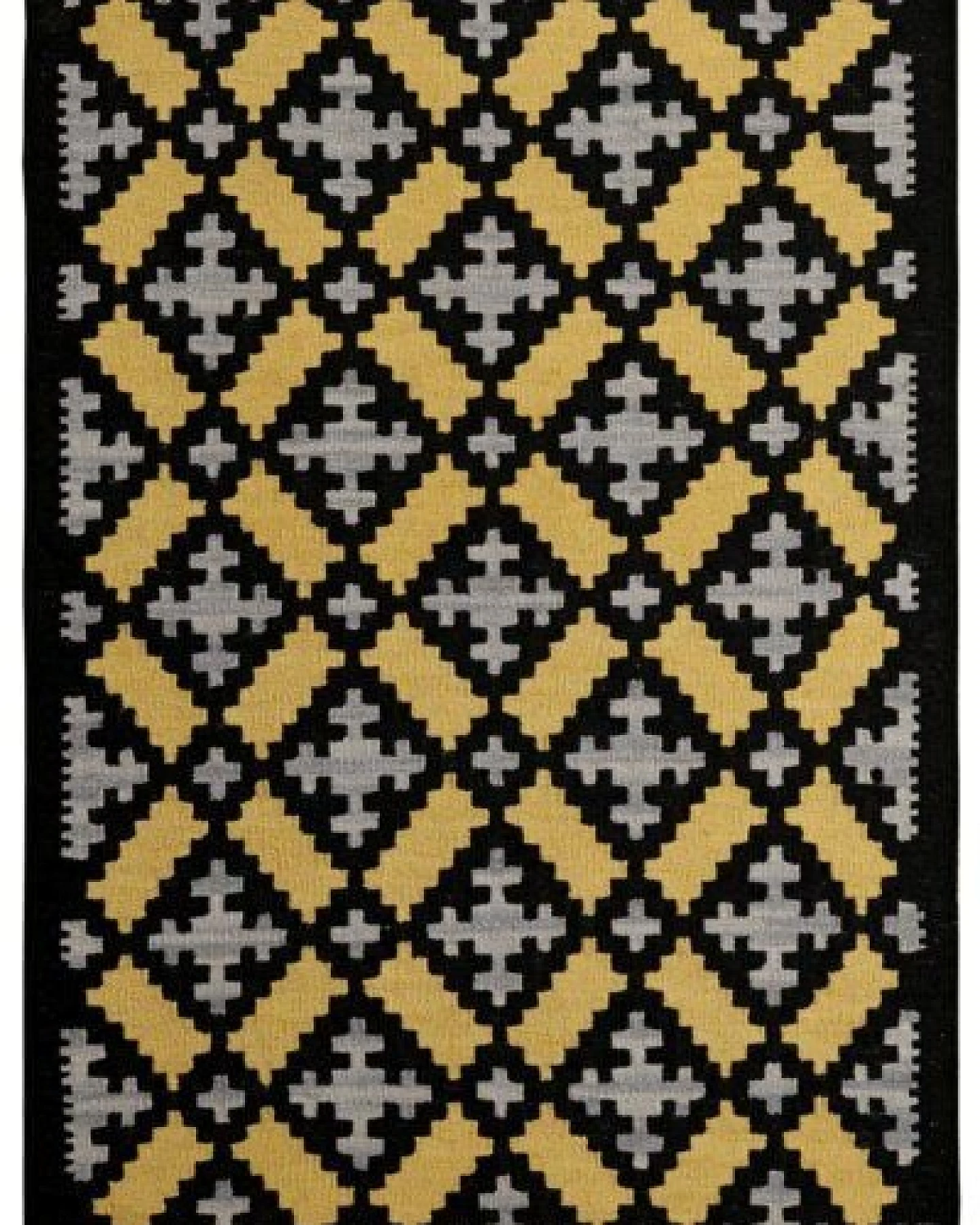 Kelim Gashgai Schwarz „Rugtales“ aus Schurwolle, 82x119 cm – Ansicht 3