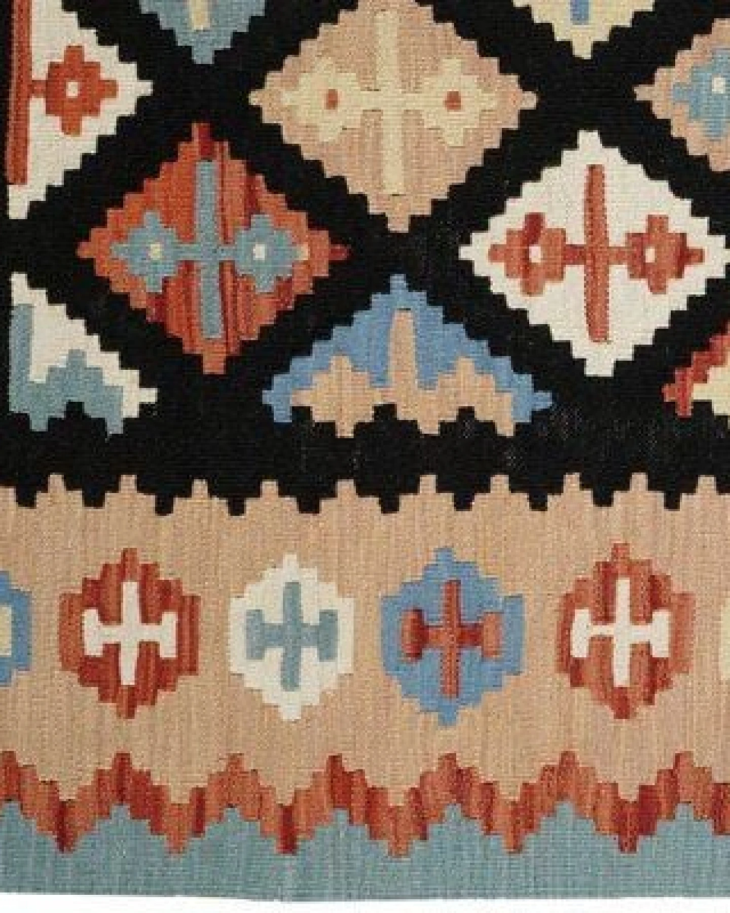 Kelim Gashgai Schwarz „Rugtales“ aus Schurwolle, 156x204 cm – Ansicht 4