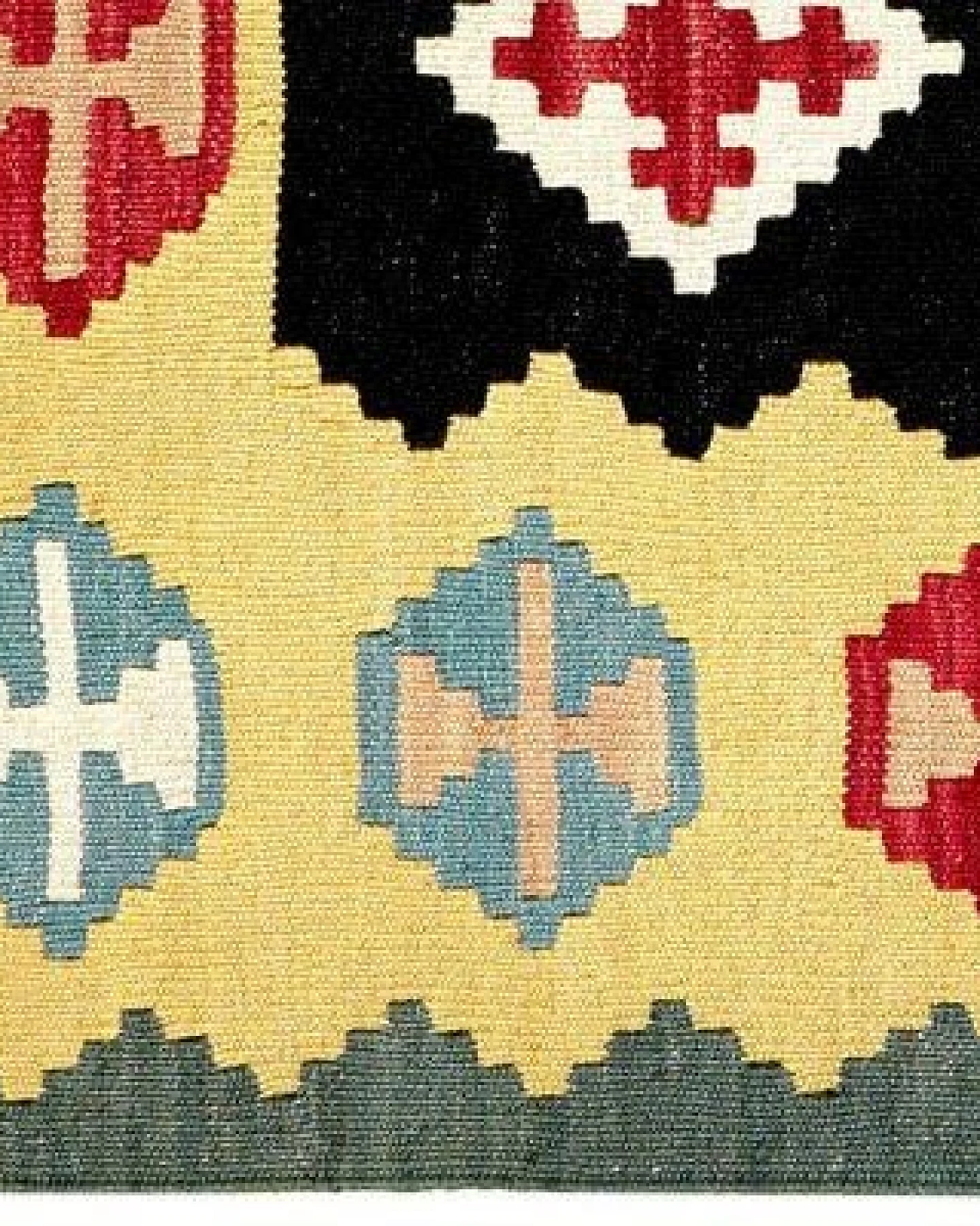 Kelim Gashgai Schwarz „Rugtales“ aus Schurwolle, 81x127 cm – Ansicht 4