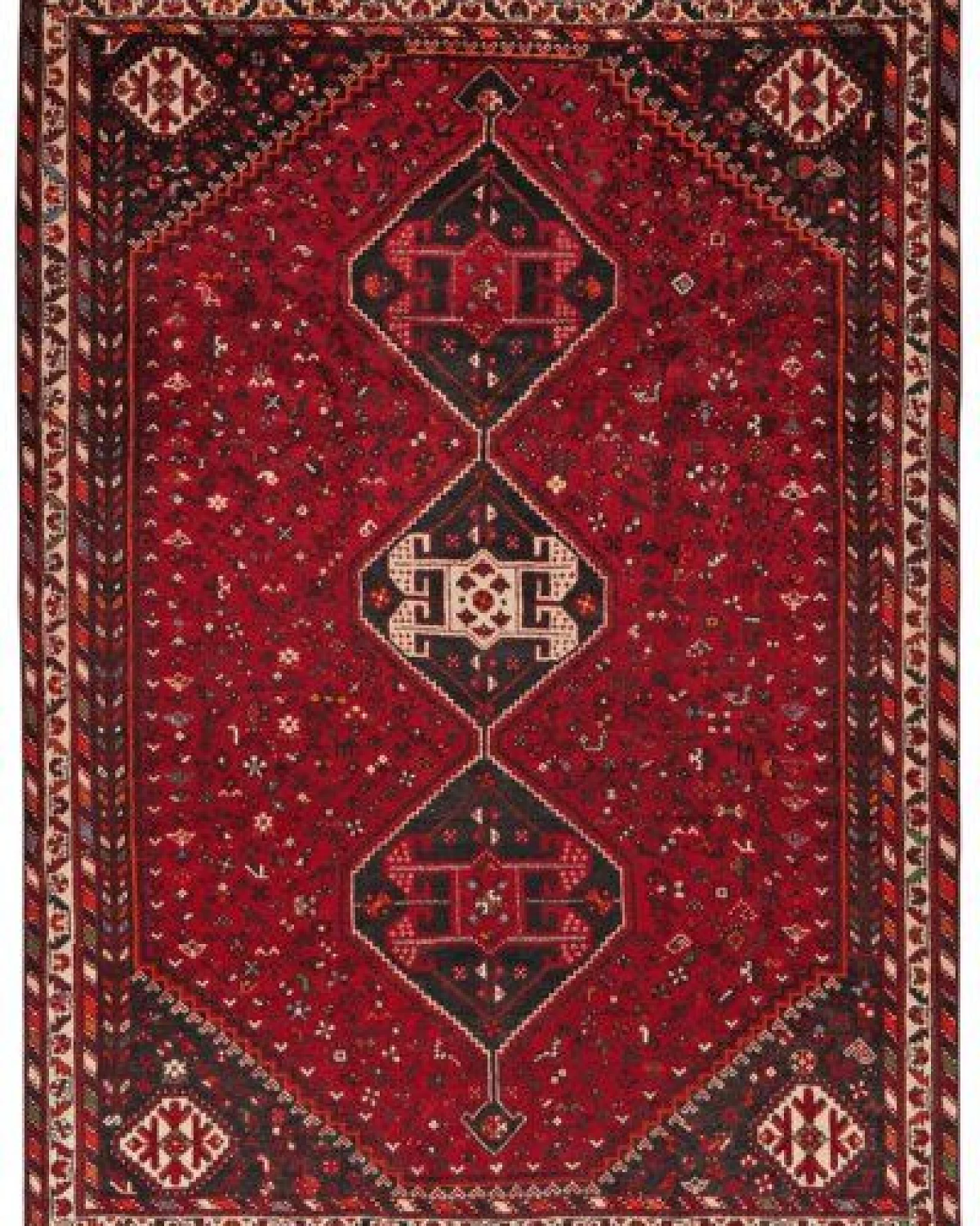 Gashgai Rot „Rugtales“ aus Schurwolle, 230x311 cm – Ansicht 3
