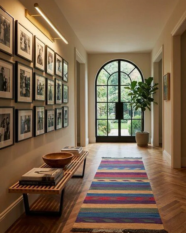 Kelim Gashgai Mehrfarbig „Rugtales“ aus Schurwolle, 64x203 cm