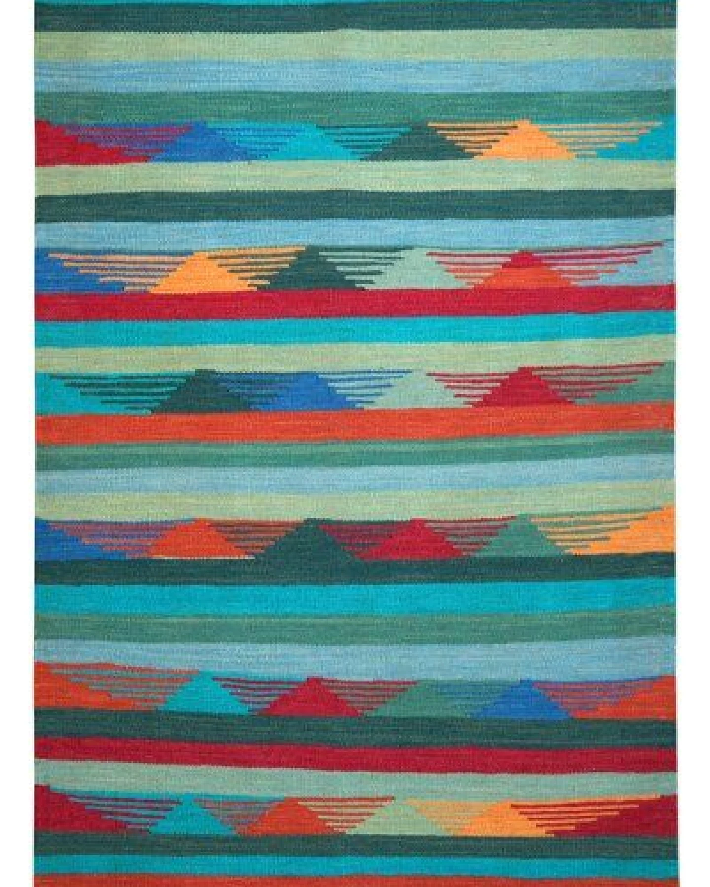 Kelim Gashgai Mehrfarbig „Rugtales“ aus Schurwolle, 100x156 cm – Ansicht 2