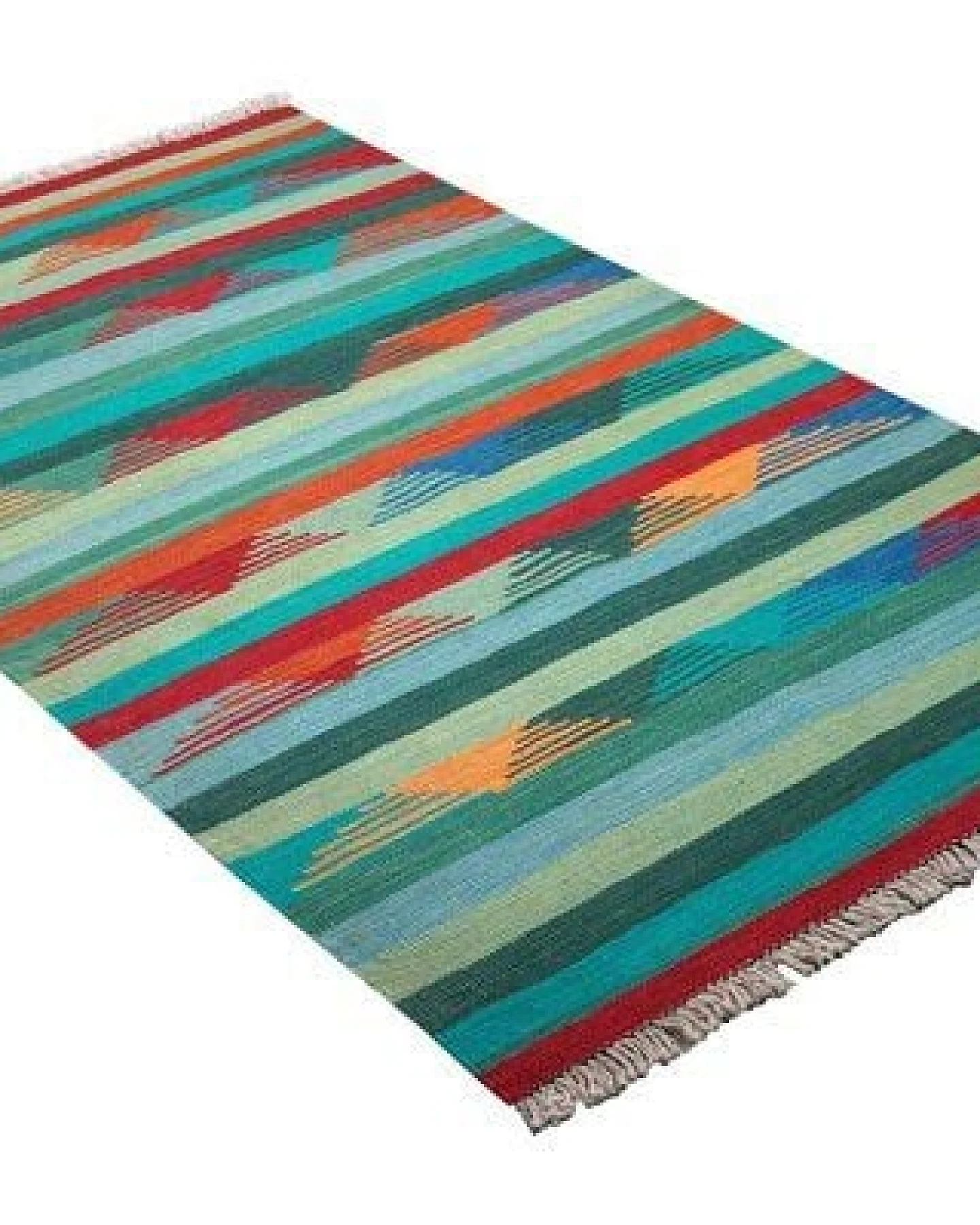 Kelim Gashgai Mehrfarbig „Rugtales“ aus Schurwolle, 100x156 cm – Ansicht 4
