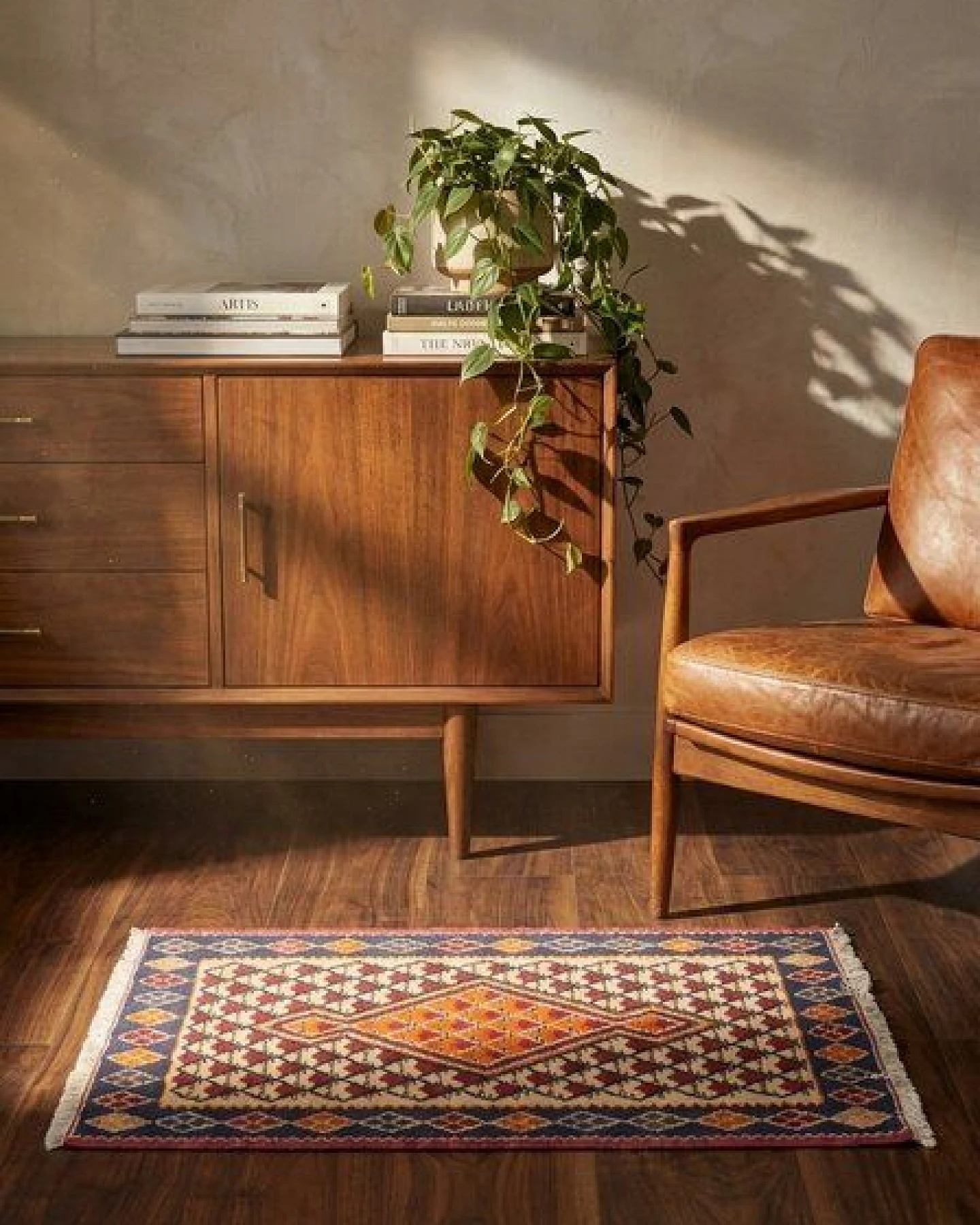 Kelim Senneh Beige „Rugtales“ aus Schurwolle, 60x86 cm – Ansicht 2