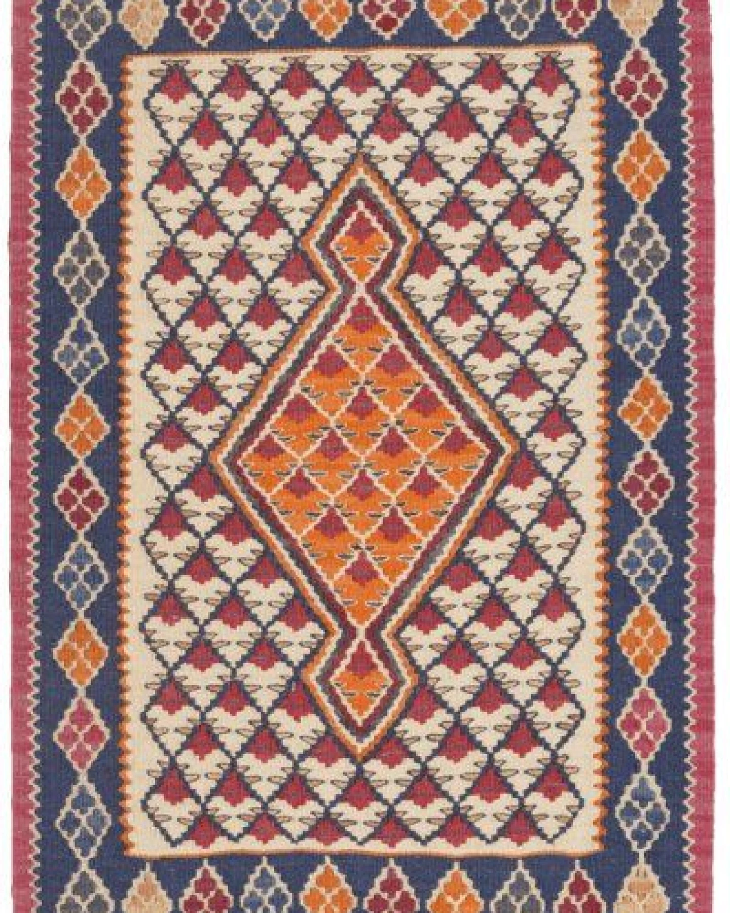 Kelim Senneh Beige „Rugtales“ aus Schurwolle, 60x86 cm – Ansicht 3