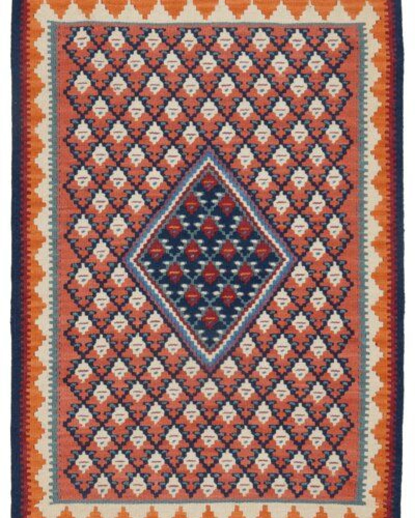 Kelim Senneh Rot „Rugtales“ aus Schurwolle, 62x88 cm – Ansicht 3