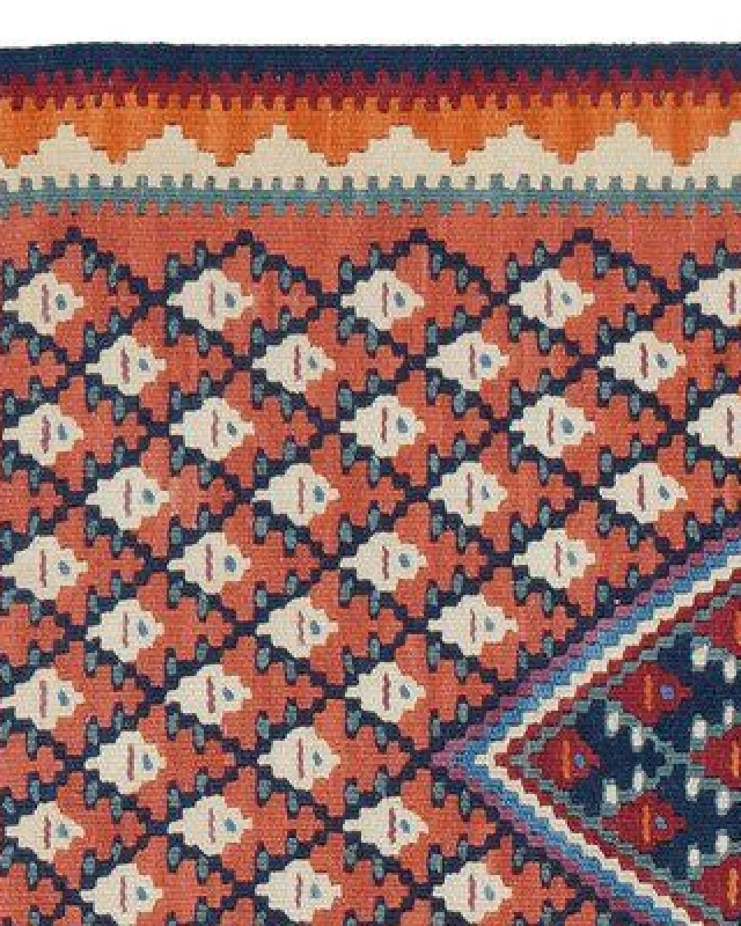 Kelim Senneh Rot „Rugtales“ aus Schurwolle, 62x88 cm – Ansicht 4