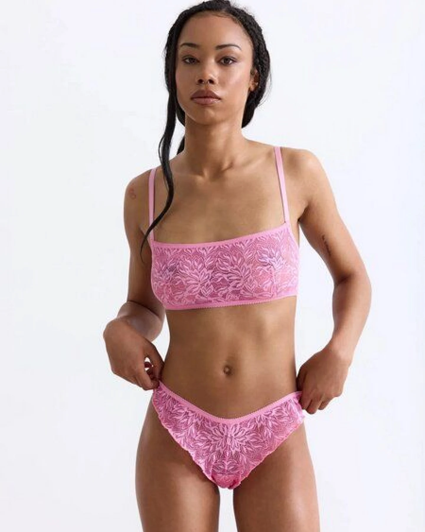 erlich textil Iconic Lace bügelloses Bandeau Bralette mit Spitze, made in Europe – Ansicht 3