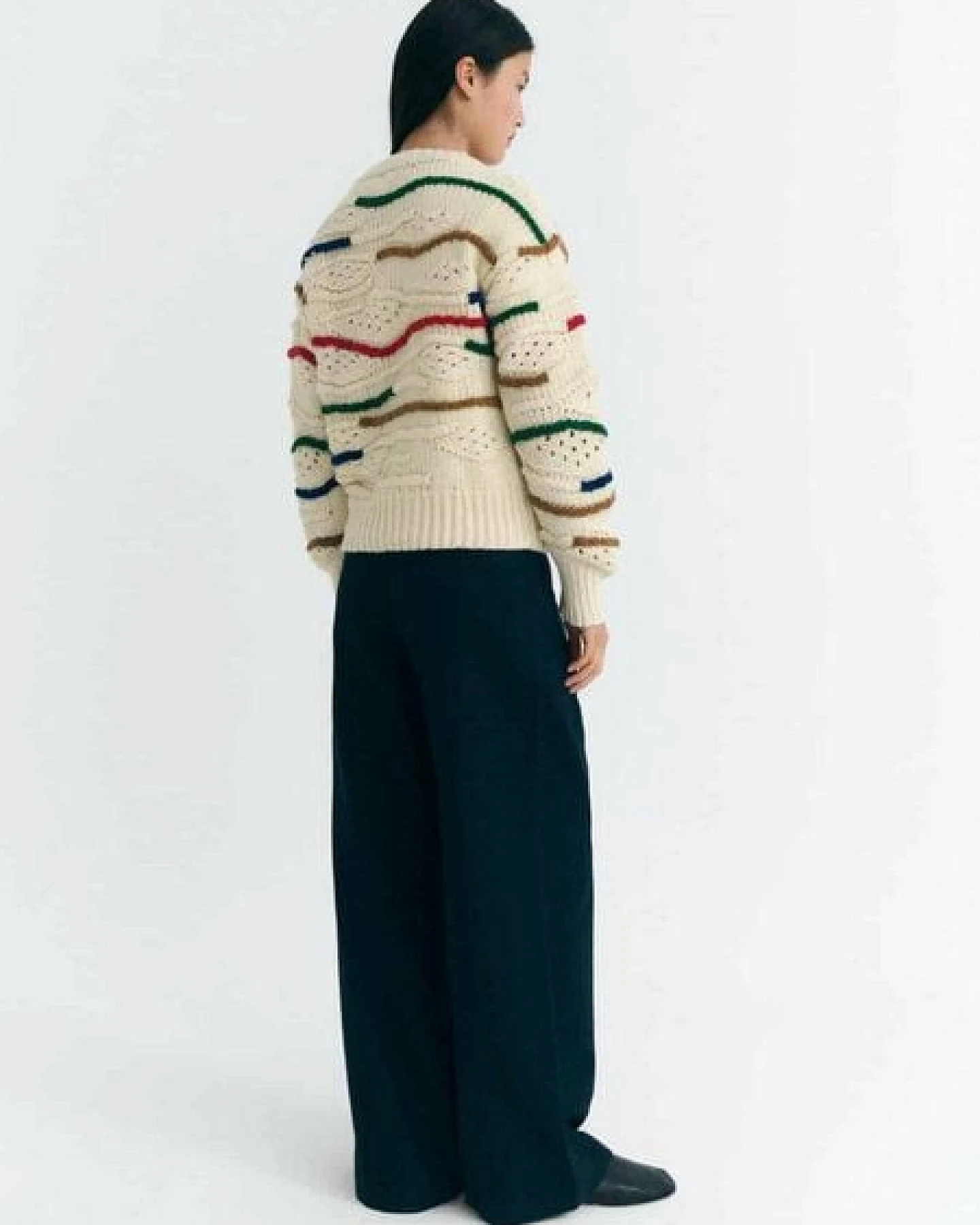 thinking mu Damen Pullover - Macrame Candela Knitted Sweater - aus Wolle – Ansicht 3