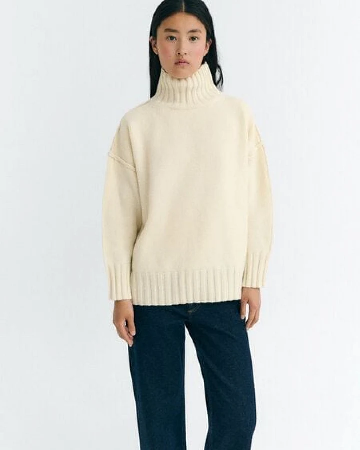 thinking mu Damen Pullover - Imogen Knitted Sweater - aus Wolle