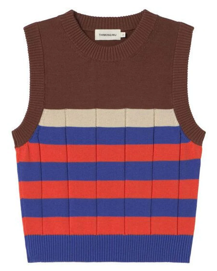 thinking mu Damen Weste - Sherry Knitted Vest - aus Baumwolle