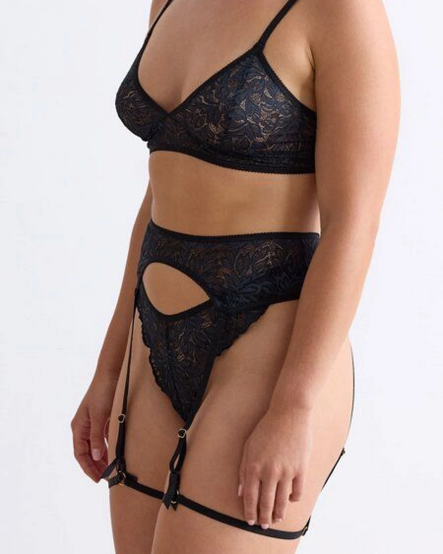 erlich textil Iconic Lace Strumpfhalter mit Spitze aus abbaubarem Polyamid, made in Europe – Ansicht 4