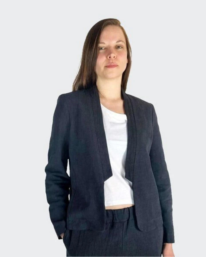 LUMEN organic Blazer LEINEN schwarz