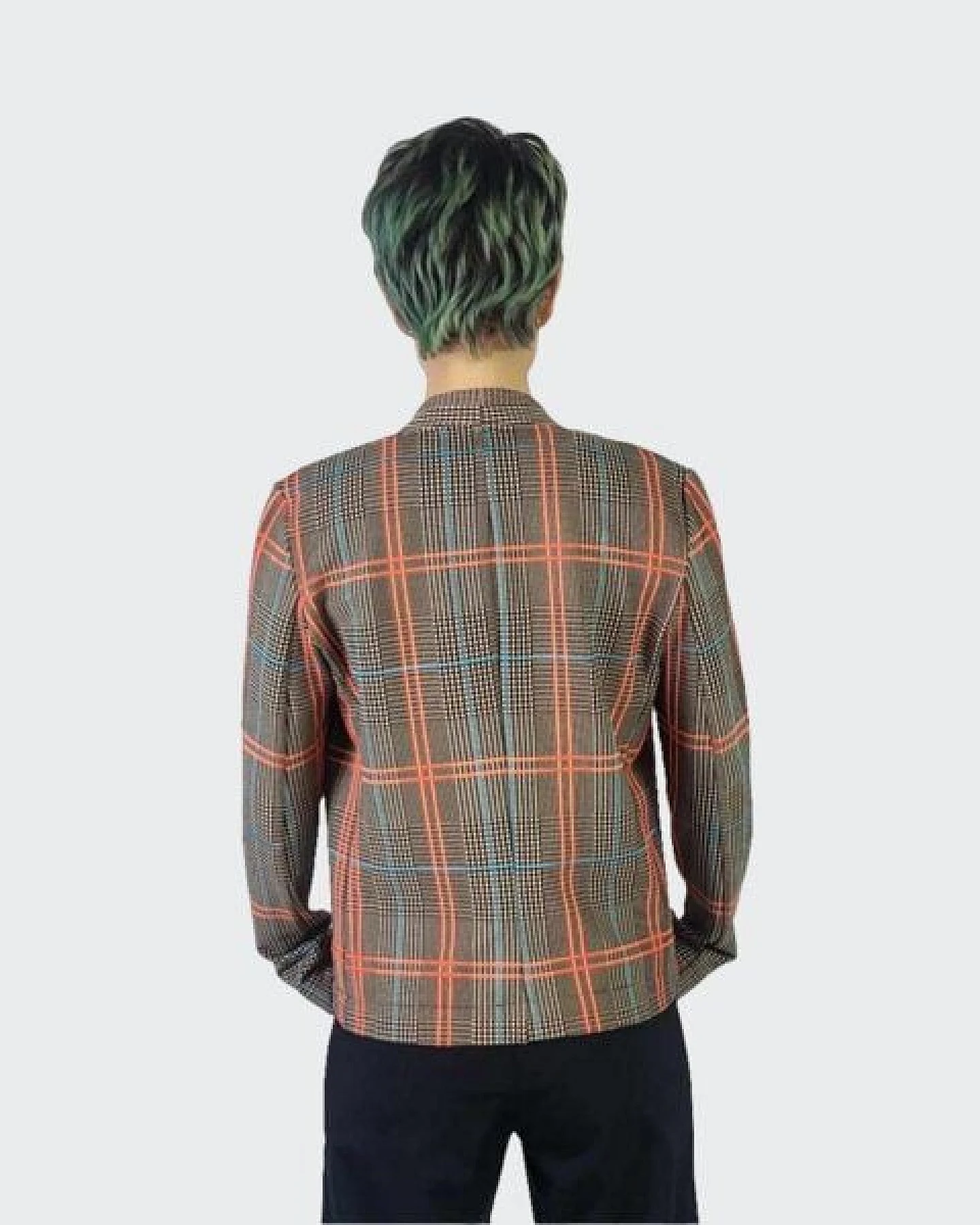LUMEN organic Blazer KARO orange/bunt – Ansicht 3