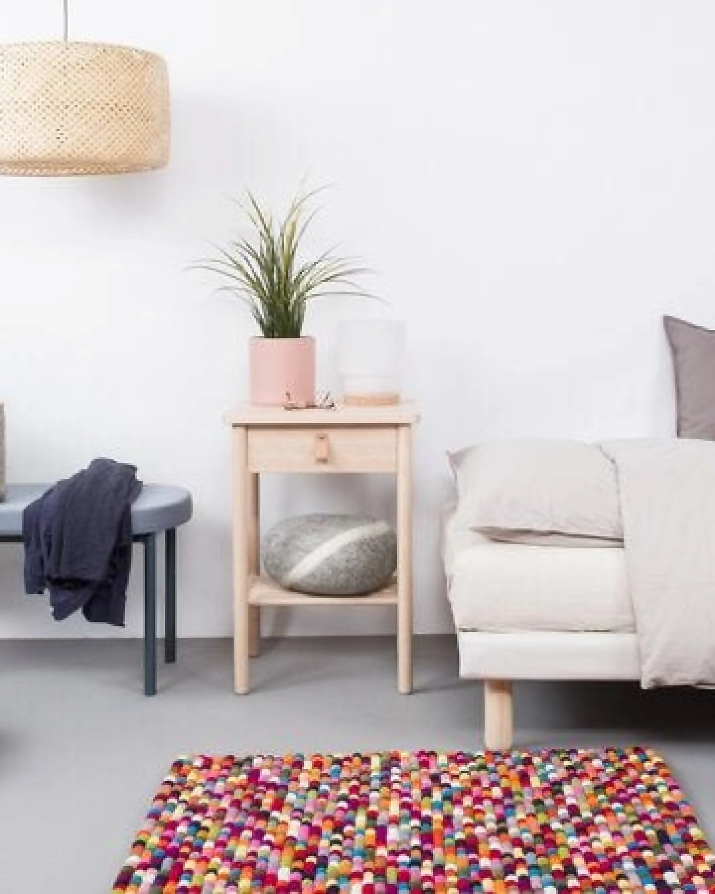 myfelt Filzkugelteppich rechteckig, 100% Schurwolle – Ansicht 4