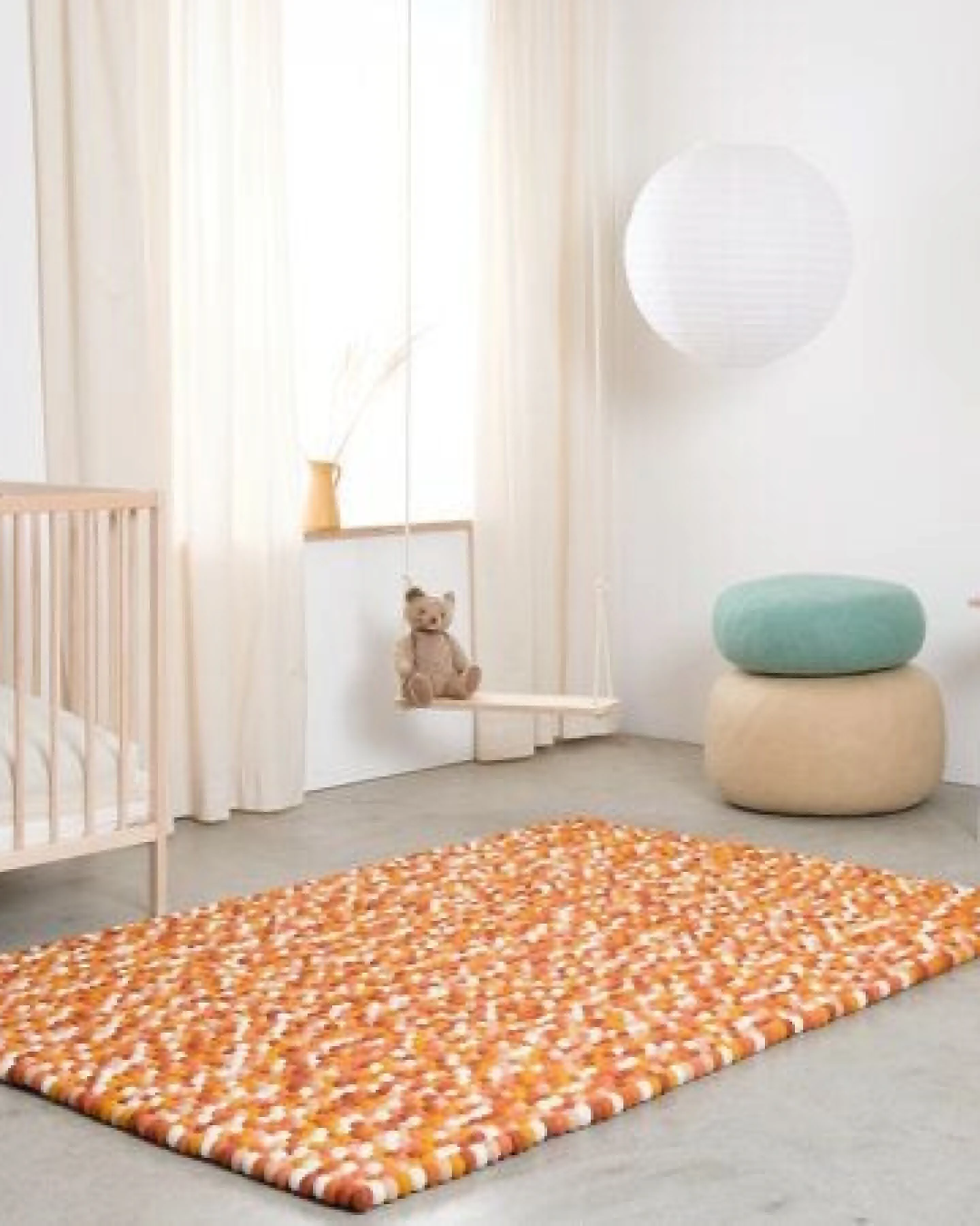 myfelt Filzkugelteppich rechteckig, 100% Schurwolle – Ansicht 4