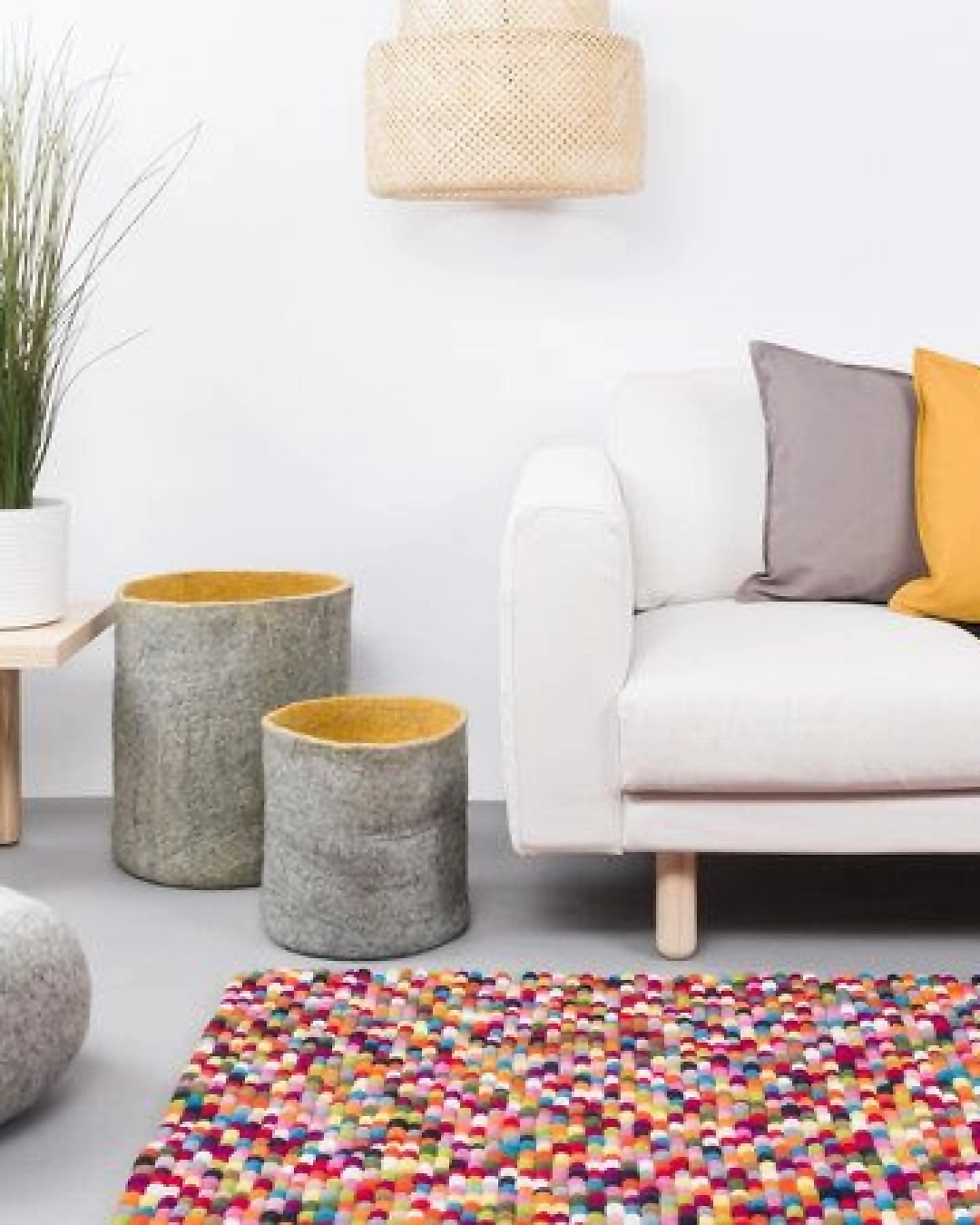 myfelt Filzkugelteppich rechteckig, 100% Schurwolle – Ansicht 2