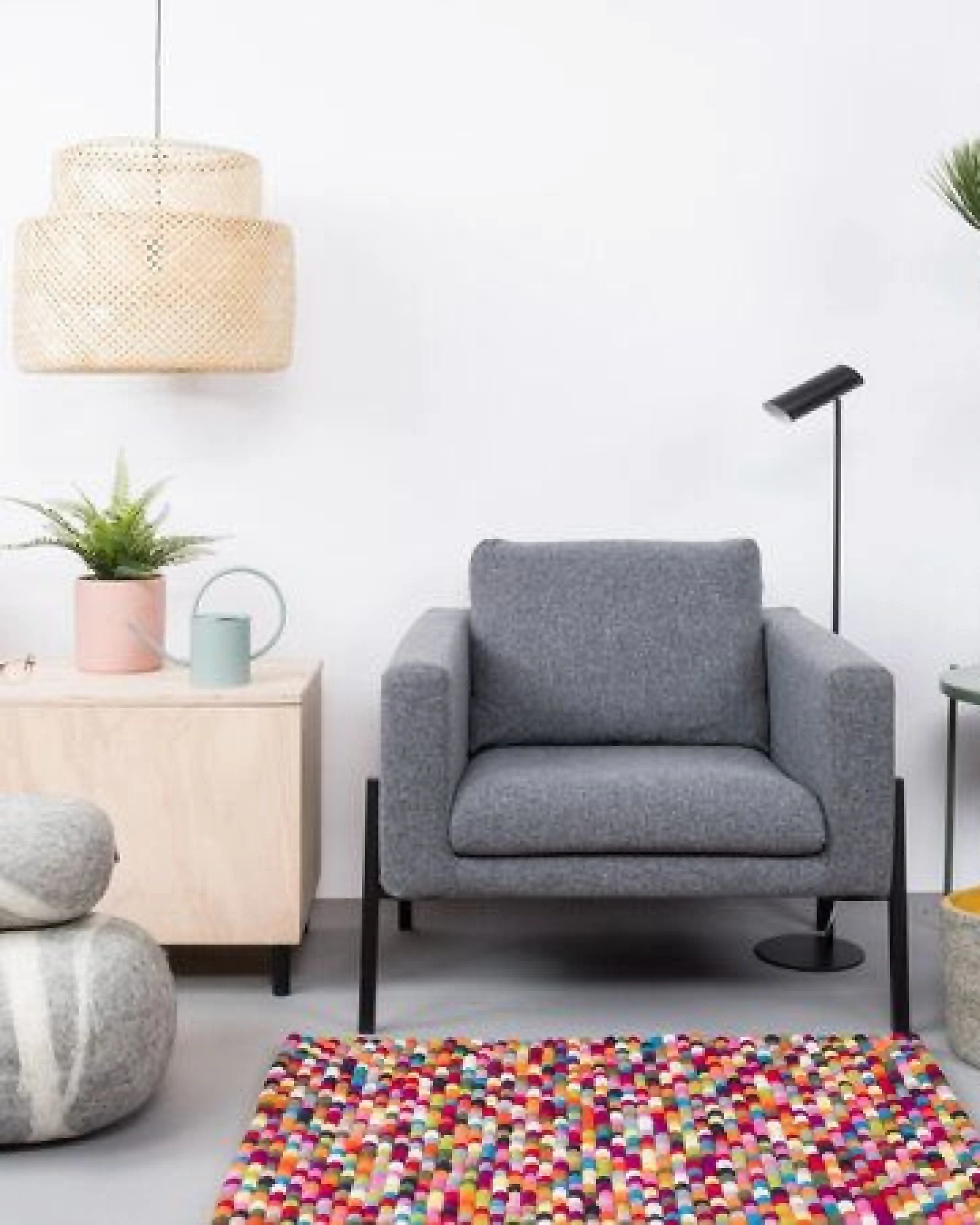 myfelt Filzkugelteppich rechteckig, 100% Schurwolle – Ansicht 3