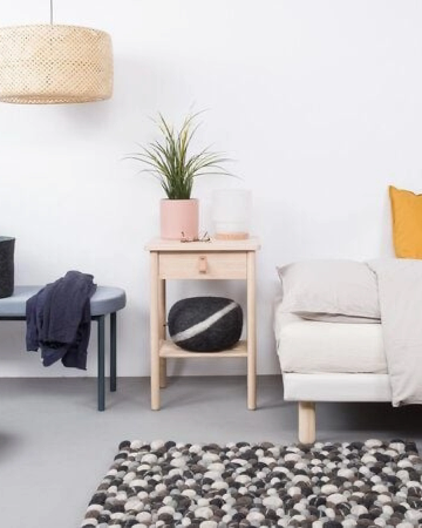 myfelt Filzkugelteppich rechteckig, 100% Schurwolle – Ansicht 4