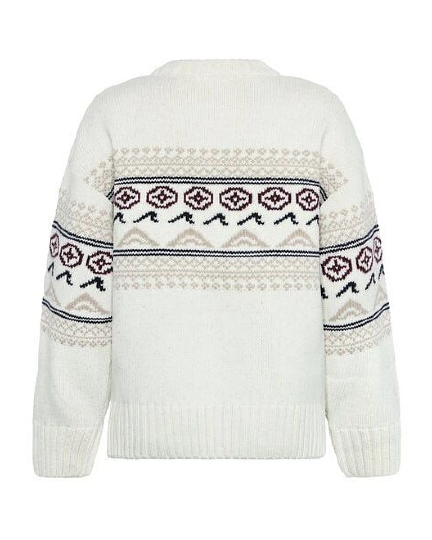 KnowledgeCotton Apparel Rundhals-Pullover mit Strickmuster aus Lammwolle RWS – Ansicht 3