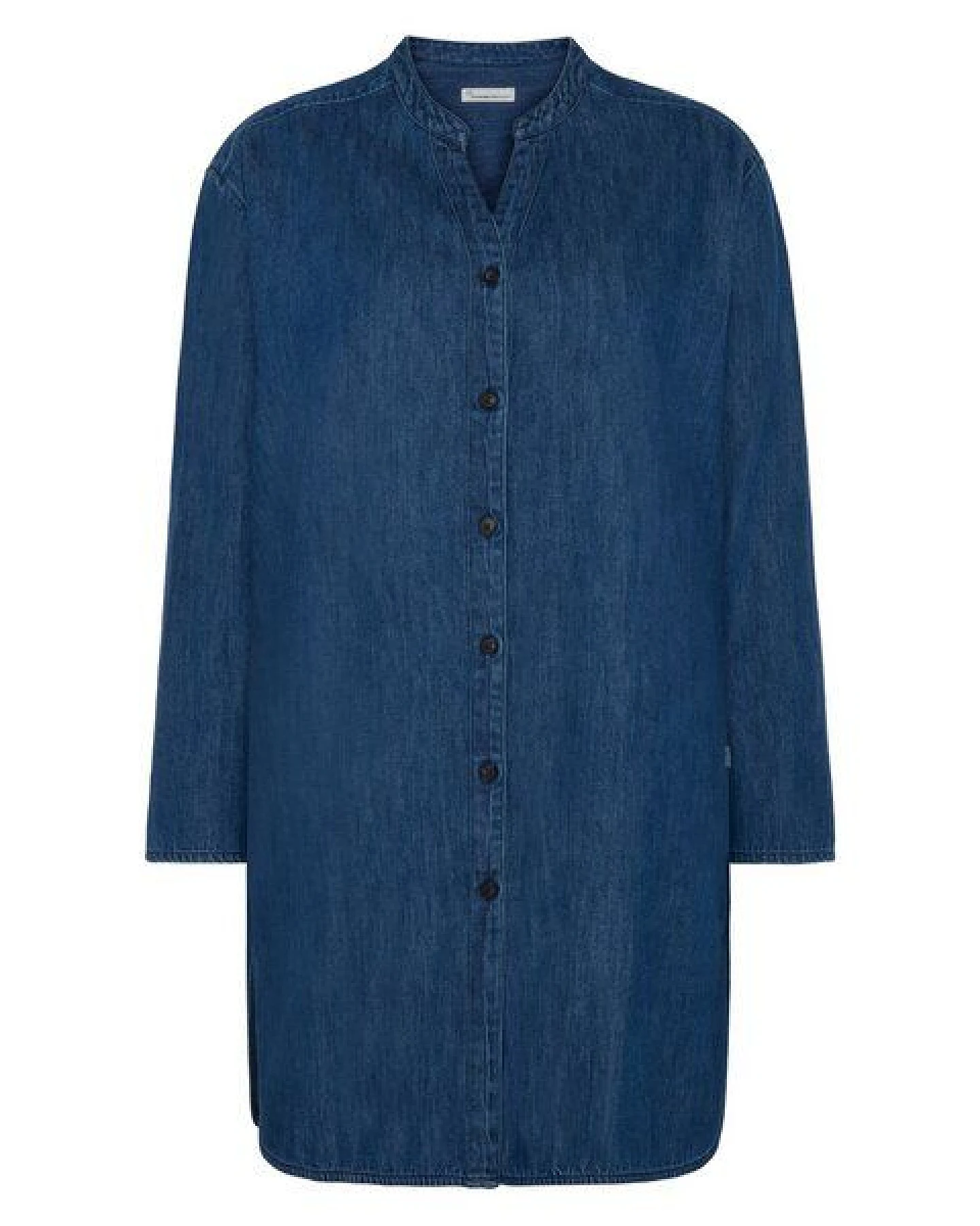 KnowledgeCotton Apparel Langes Denim Blusenhemd aus Bio-Baumwolle ROC/GOTS/Vegan – Ansicht 3