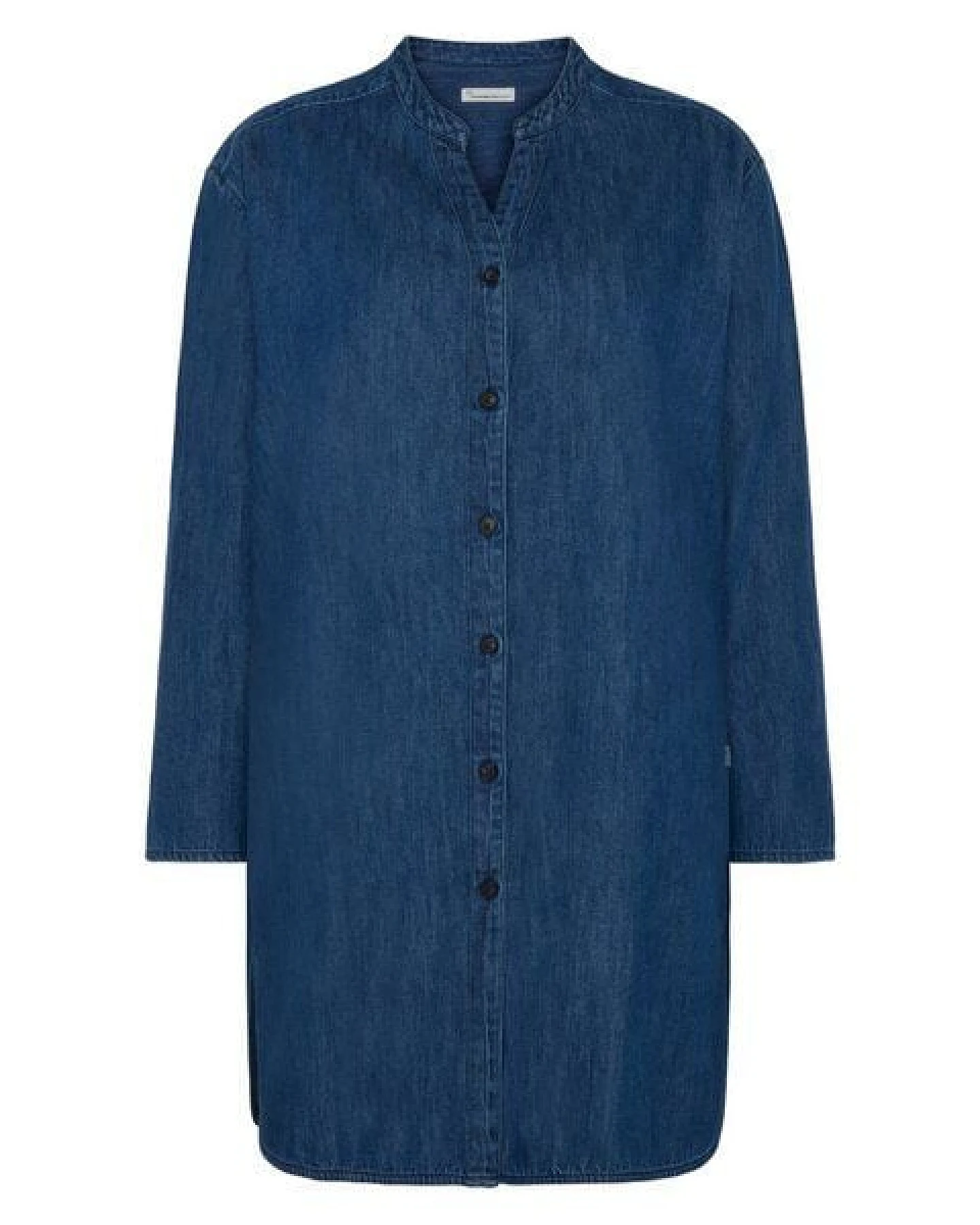 KnowledgeCotton Apparel Langes Denim Blusenhemd aus Bio-Baumwolle ROC/GOTS/Vegan – Ansicht 4