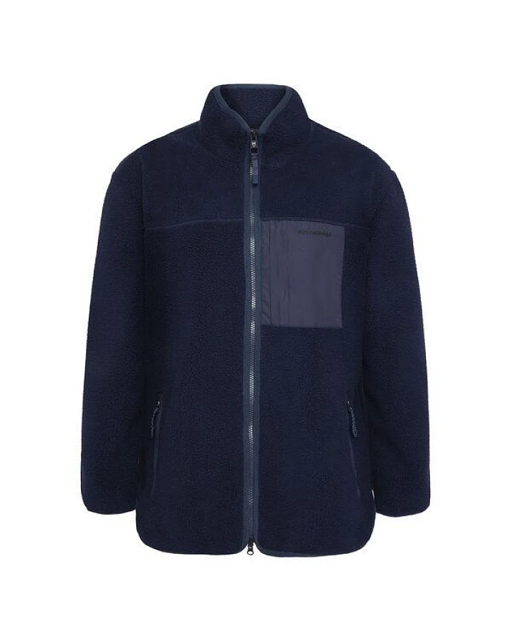 KnowledgeCotton Apparel Lockere Fleecejacke mit Reißverschluss - recycelt - GRS/Vegan