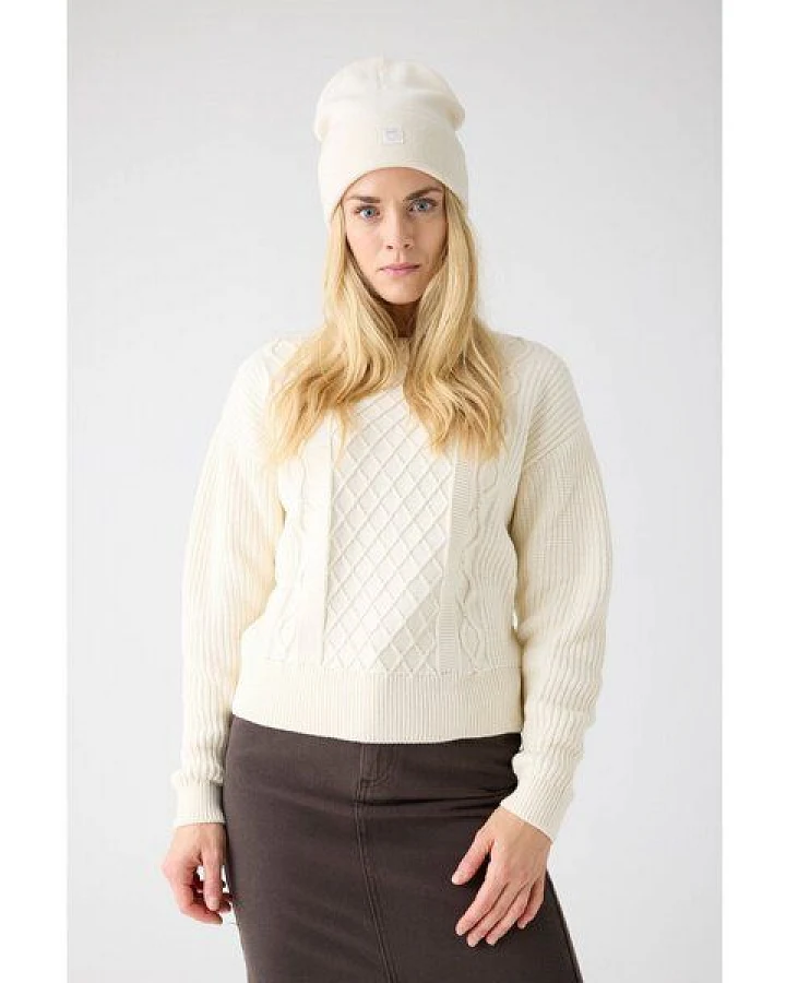 KnowledgeCotton Apparel Strukturstrick Pullover mit Rundhals aus Bio-Baumwolle ROC/GOTS/Vegan