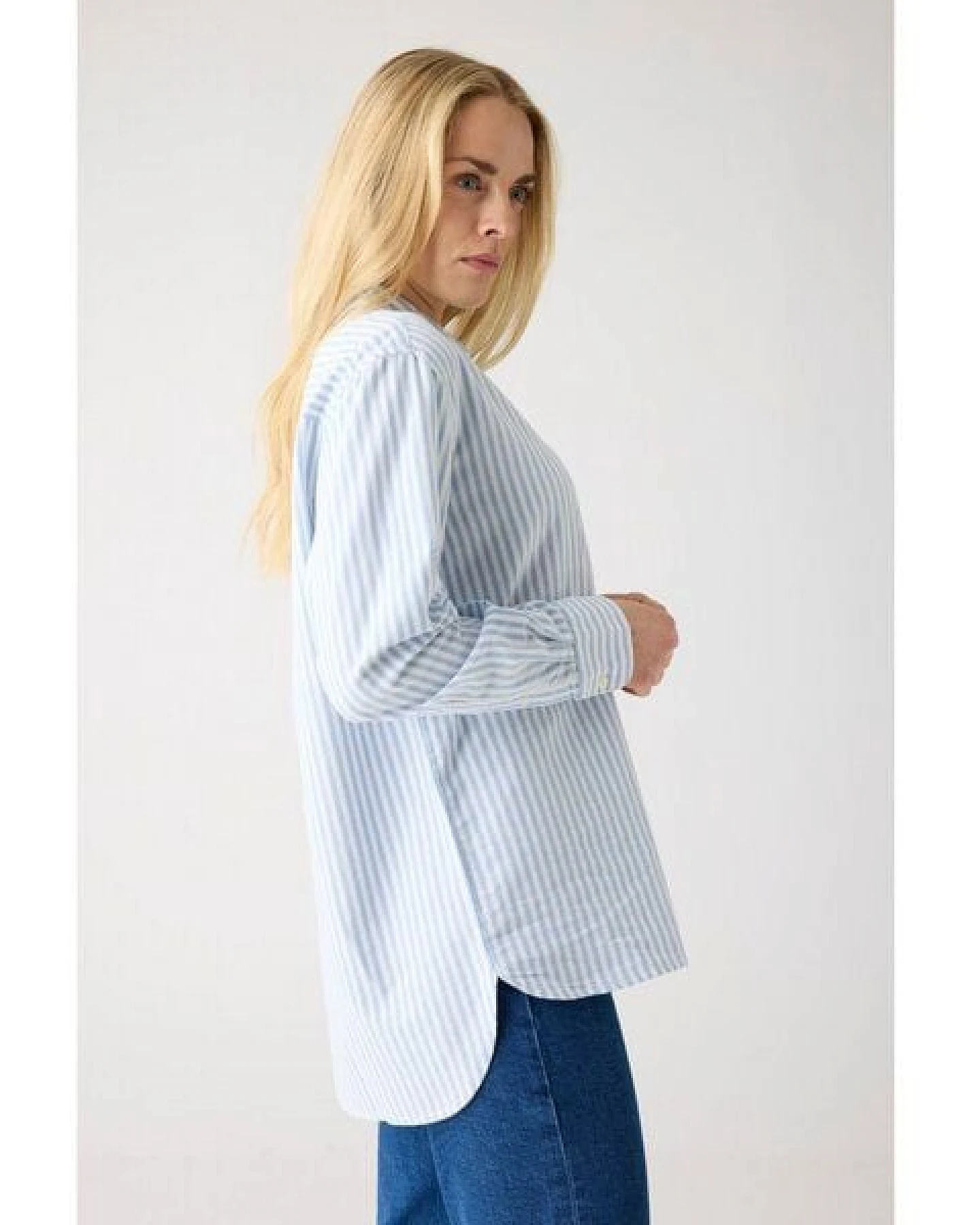 KnowledgeCotton Apparel Oxford Blusenhemd aus Bio-Baumwolle ROC/GOTS/Vegan – Ansicht 4