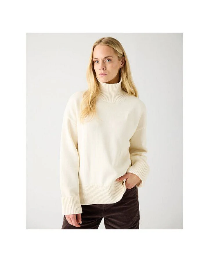 KnowledgeCotton Apparel Rollkragen Pullover aus Bio-Baumwolle ROC/GOTS/Vegan