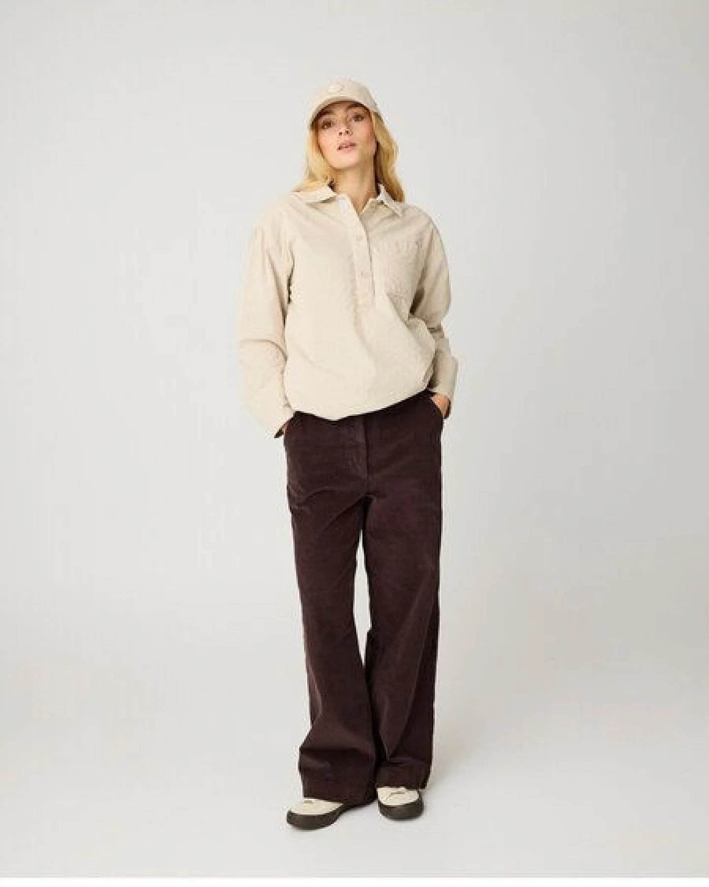 KnowledgeCotton Apparel Cord-Hose POSEY aus Bio-Baumwolle ROC/GOTS/Vegan – Ansicht 3