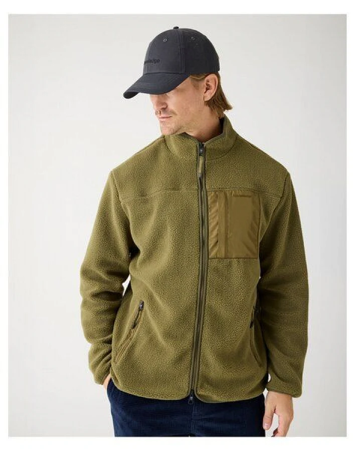 KnowledgeCotton Apparel Lockere Fleecejacke mit Reißverschluss - receycelt - GRS/Vegan