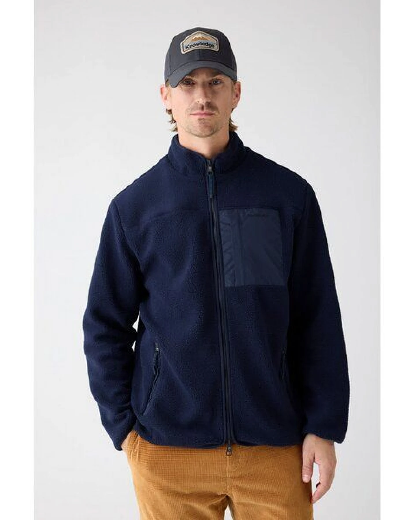 KnowledgeCotton Apparel Lockere Fleecejacke mit Reißverschluss - receycelt - GRS/Vegan – Ansicht 2