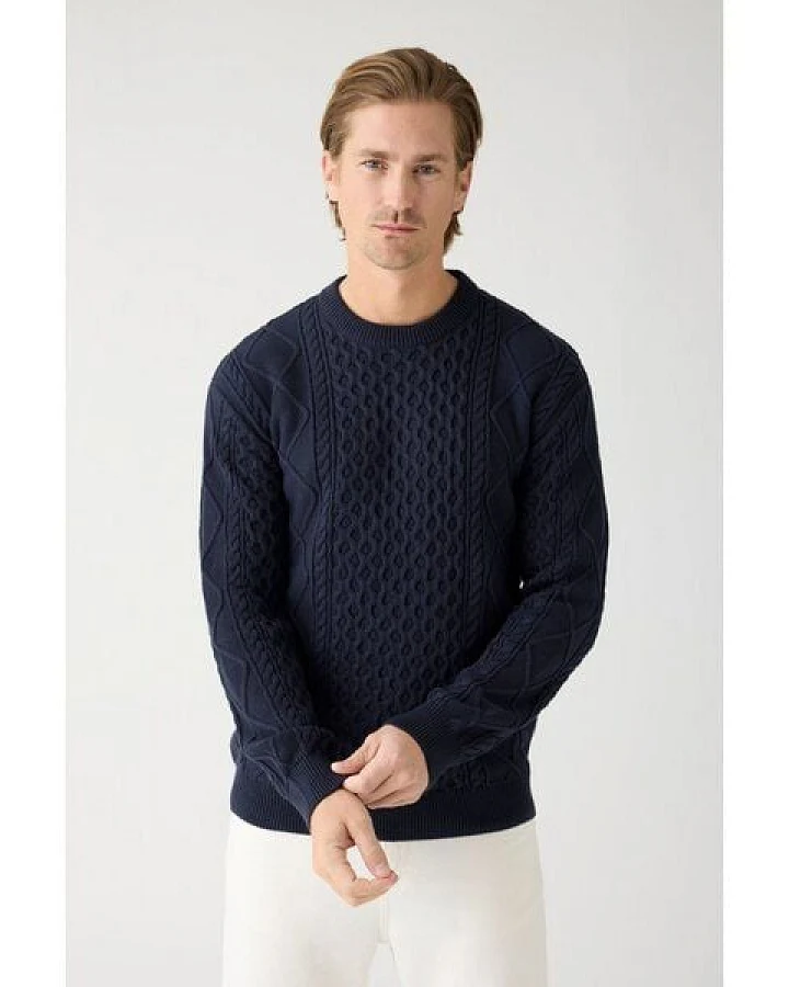 KnowledgeCotton Apparel Cable Knit Strickpullover aus Bio-Baumwolle ROC/GOTS/Vegan