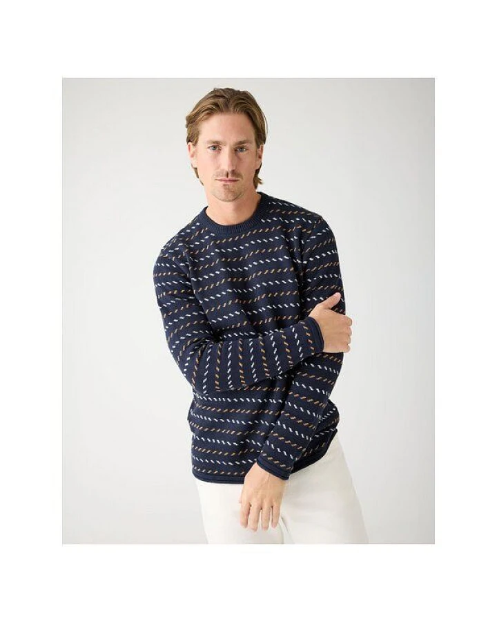 KnowledgeCotton Apparel Jacquard Pullover aus Bio-Baumwolle RWS/Vegan