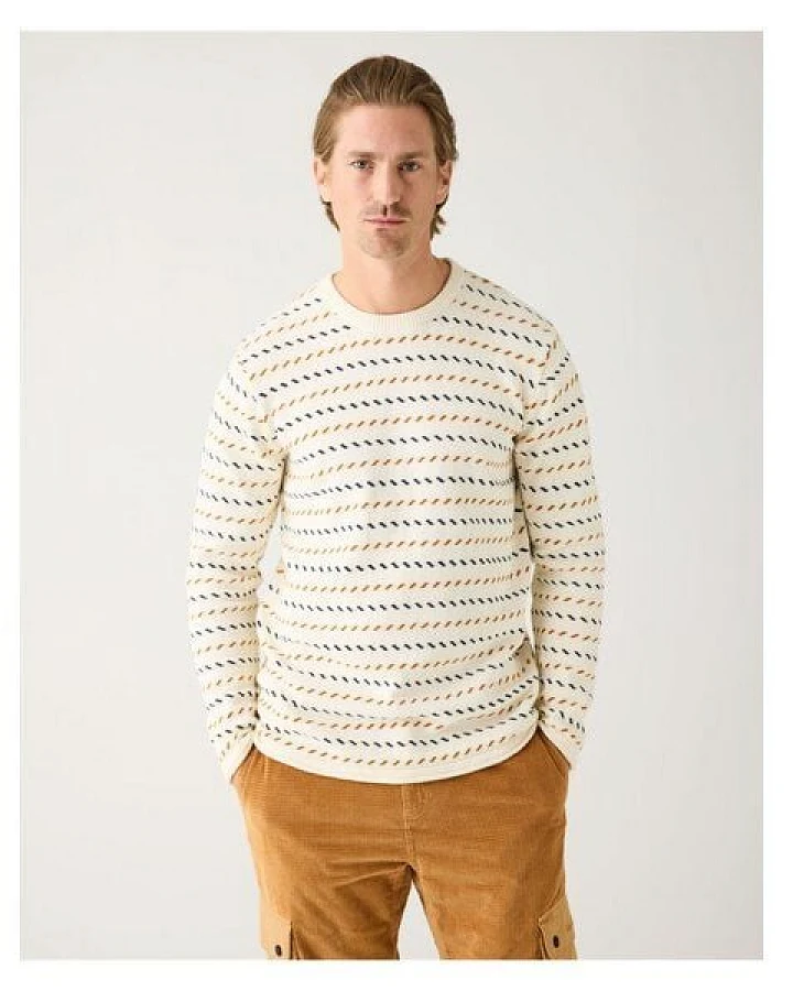 KnowledgeCotton Apparel Jacquard Pullover aus Bio-Baumwolle RWS/Vegan