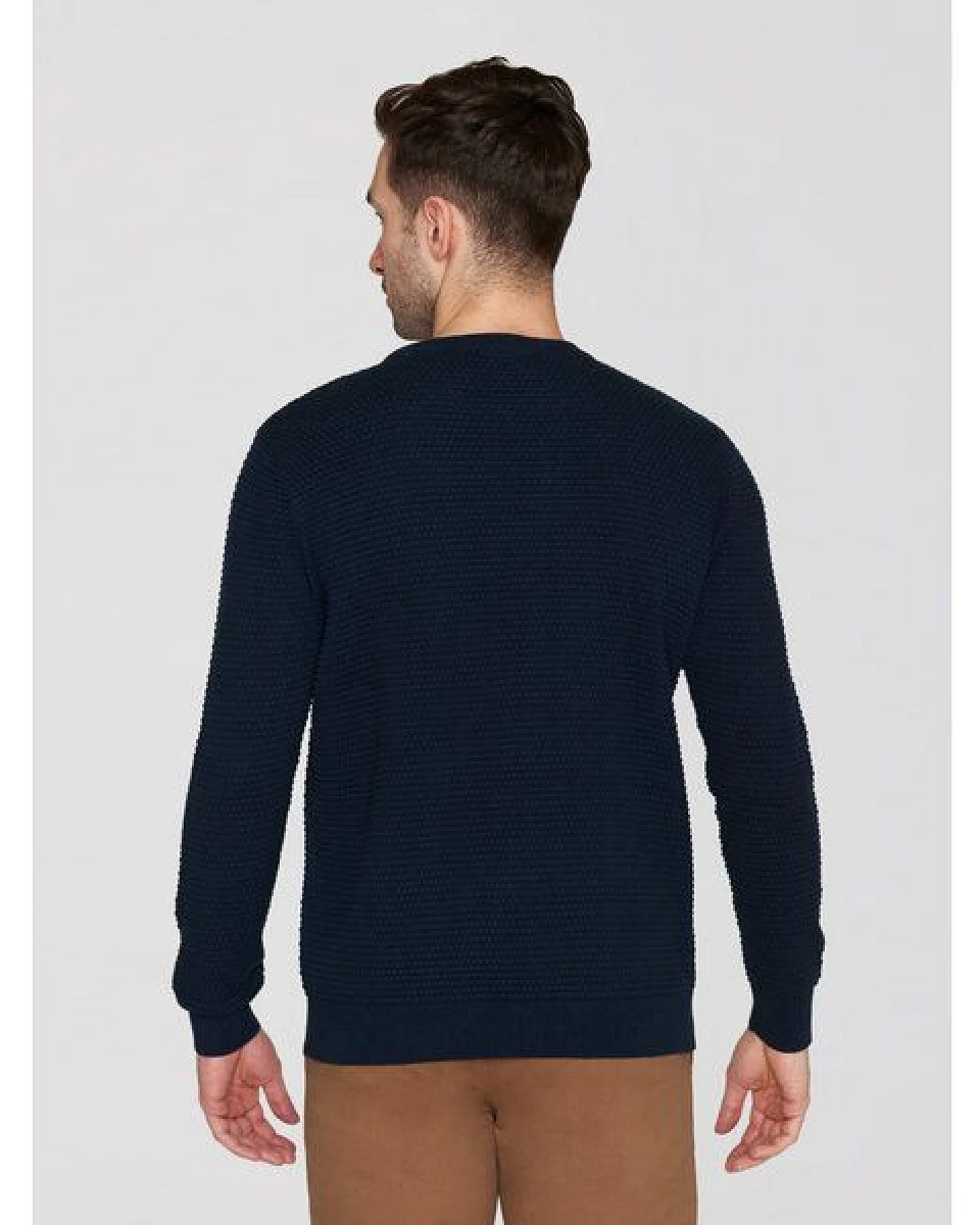 KnowledgeCotton Apparel Crewneck Strickpullover VAGN aus Bio-Baumwolle - ROC/GOTS/Vegan – Ansicht 3