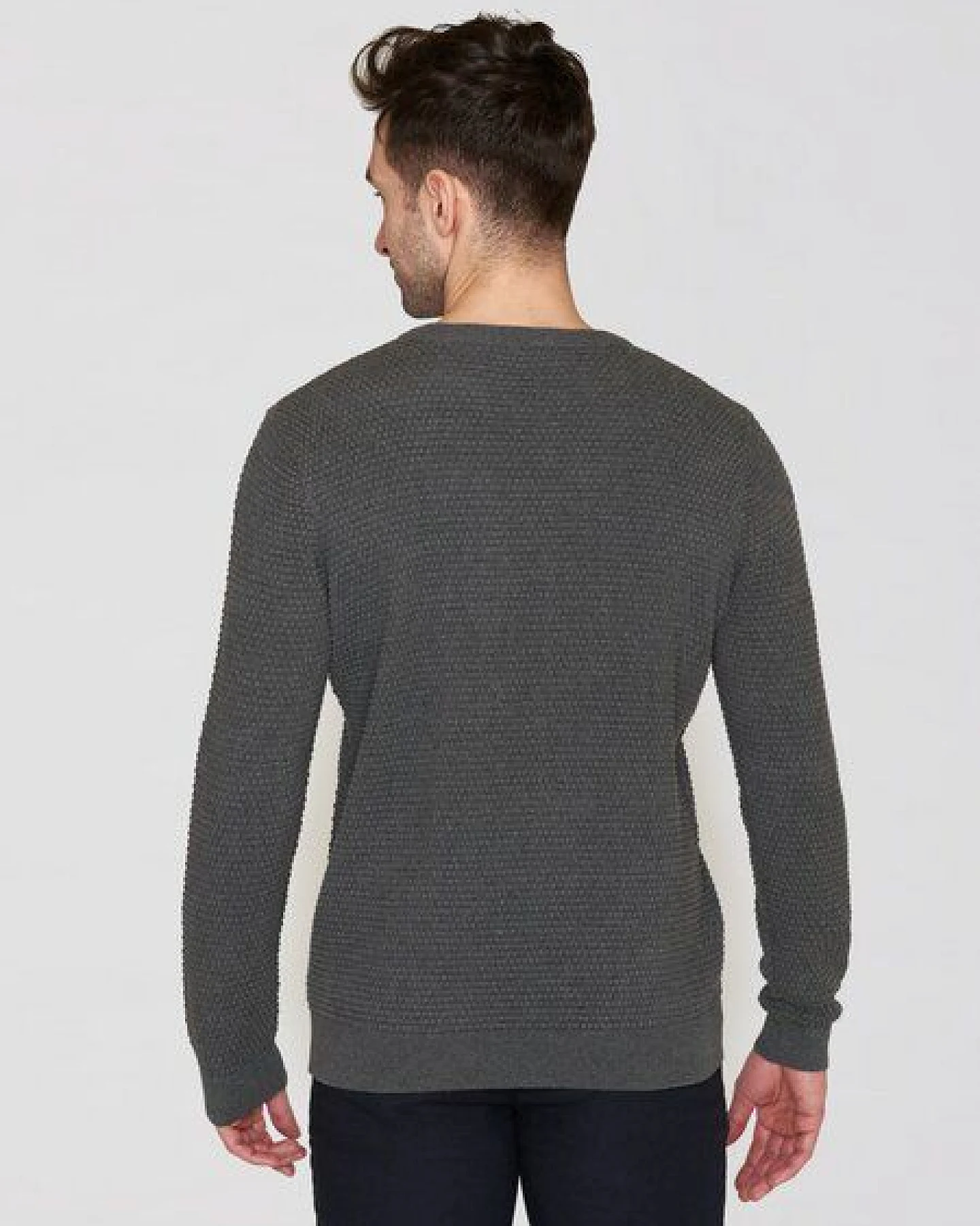 KnowledgeCotton Apparel Crewneck Strickpullover VAGN aus Bio-Baumwolle - ROC/GOTS/Vegan – Ansicht 3