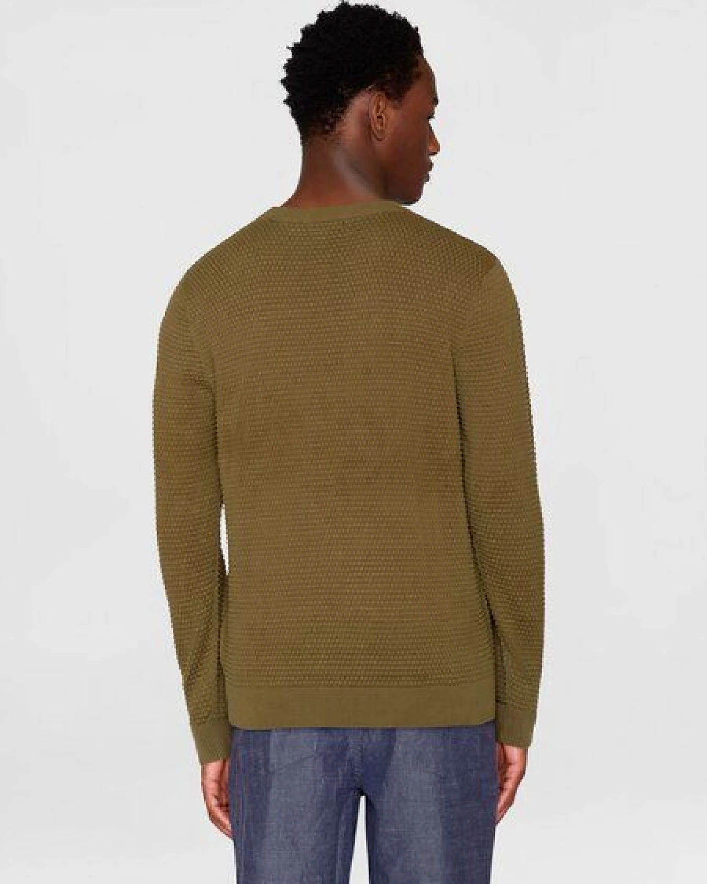 KnowledgeCotton Apparel Crewneck Strickpullover VAGN aus Bio-Baumwolle - ROC/GOTS/Vegan – Ansicht 3