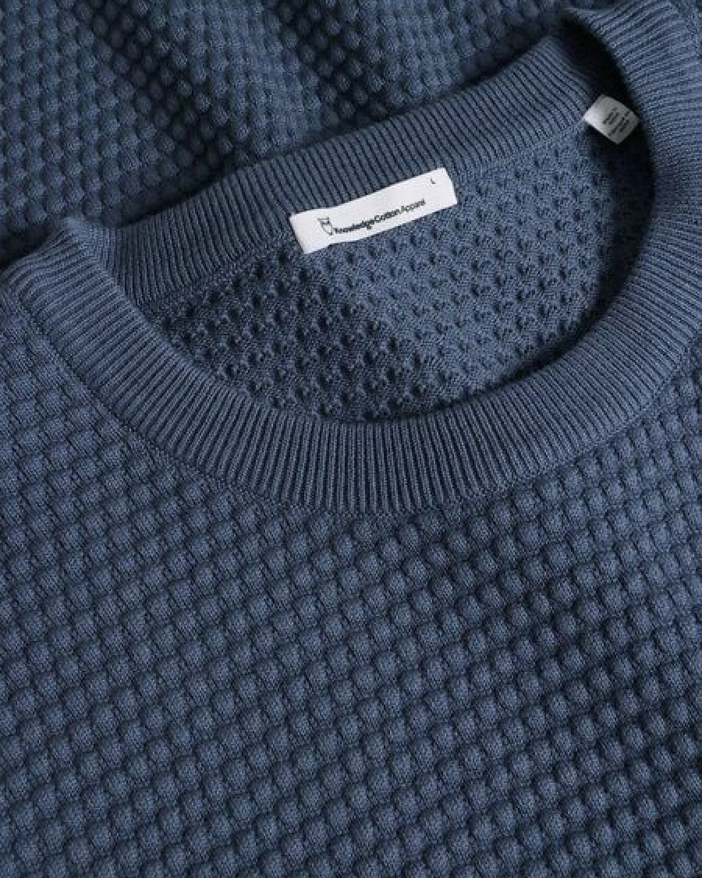 KnowledgeCotton Apparel Crewneck Strickpullover VAGN aus Bio-Baumwolle - ROC/GOTS/Vegan – Ansicht 3