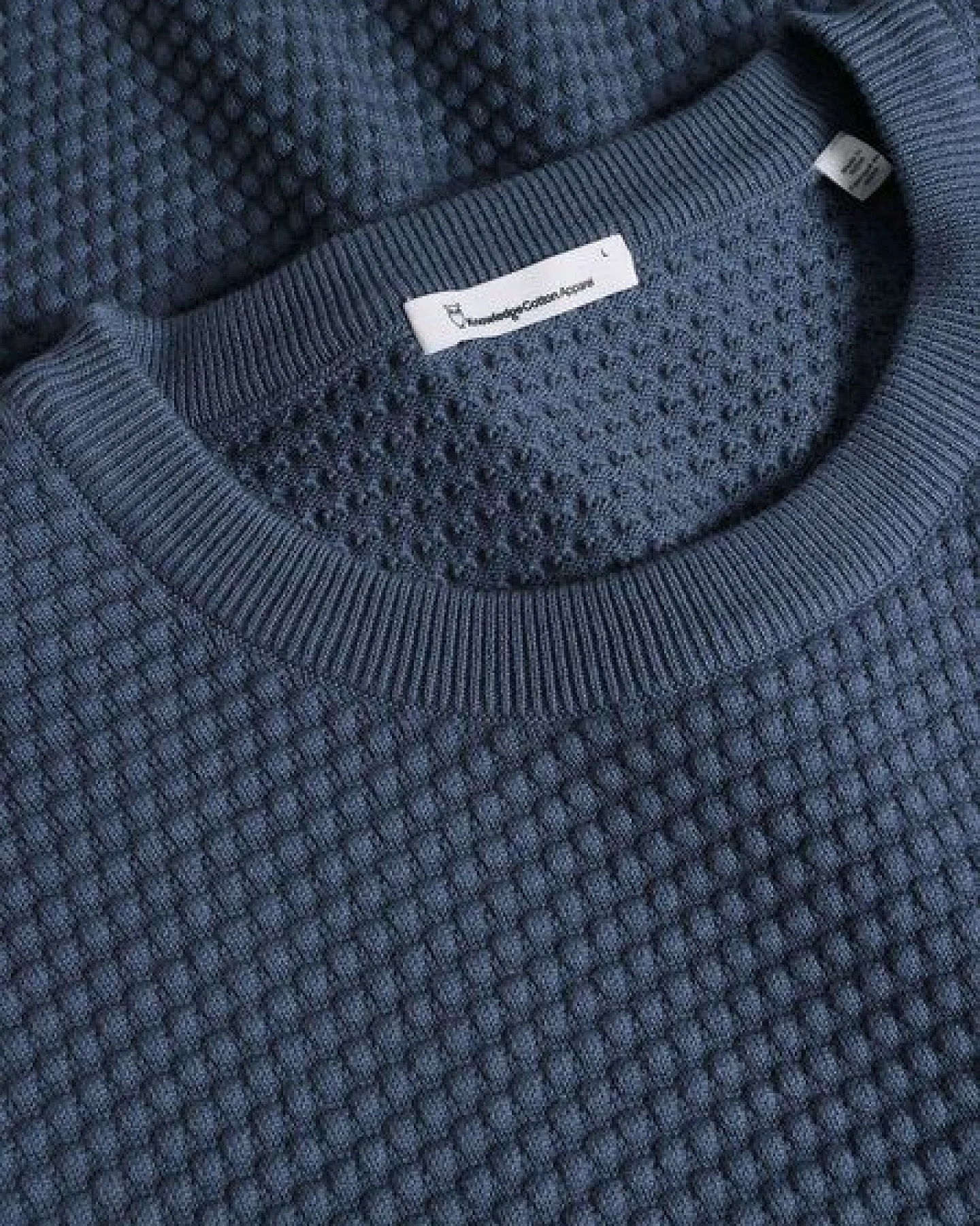 KnowledgeCotton Apparel Crewneck Strickpullover VAGN aus Bio-Baumwolle - ROC/GOTS/Vegan – Ansicht 3