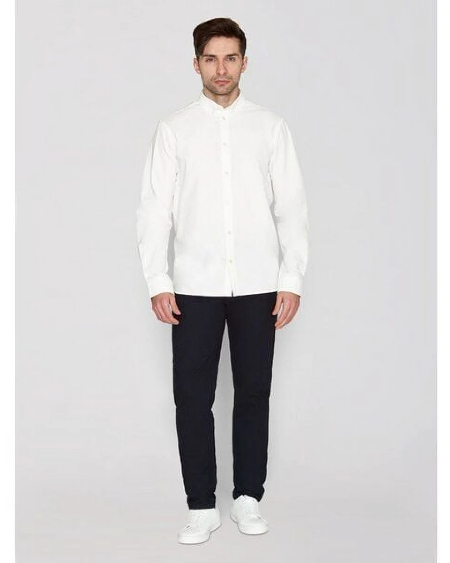 KnowledgeCotton Apparel Regular Hemd HARALD Small Owl Oxford aus Bio-Baumwolle - ROC/GOTS/Vegan – Ansicht 3