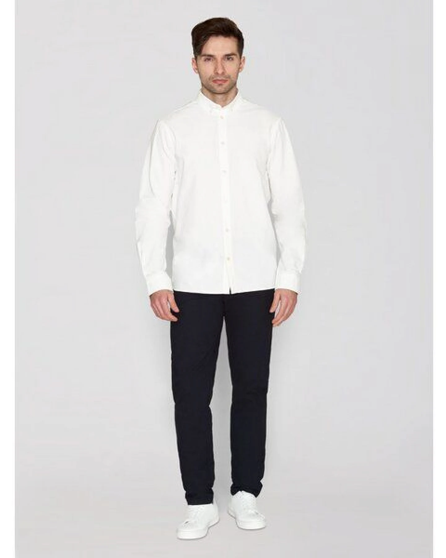KnowledgeCotton Apparel Regular Hemd HARALD Small Owl Oxford aus Bio-Baumwolle - ROC/GOTS/Vegan – Ansicht 3