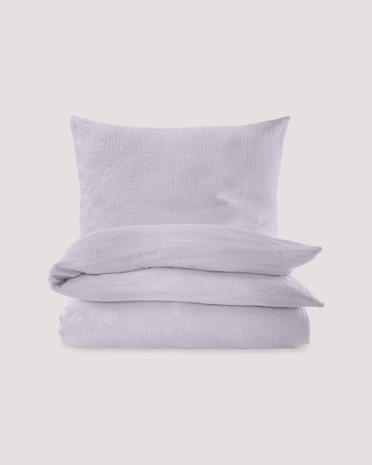hessnatur Musselin Bettwäsche-Set aus Bio-Baumwolle - lila - Größe 135x200 / 80x80 cm – Ansicht 4