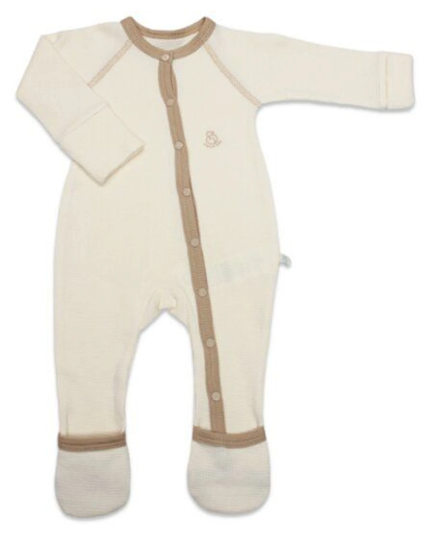 bistyle Neugeborenes Strampler Baby Waffle Strampler ( Babystrampler mit umklappbaren Füßen) zertifizierte Bio Baumwolle / Unisex – Ansicht 2