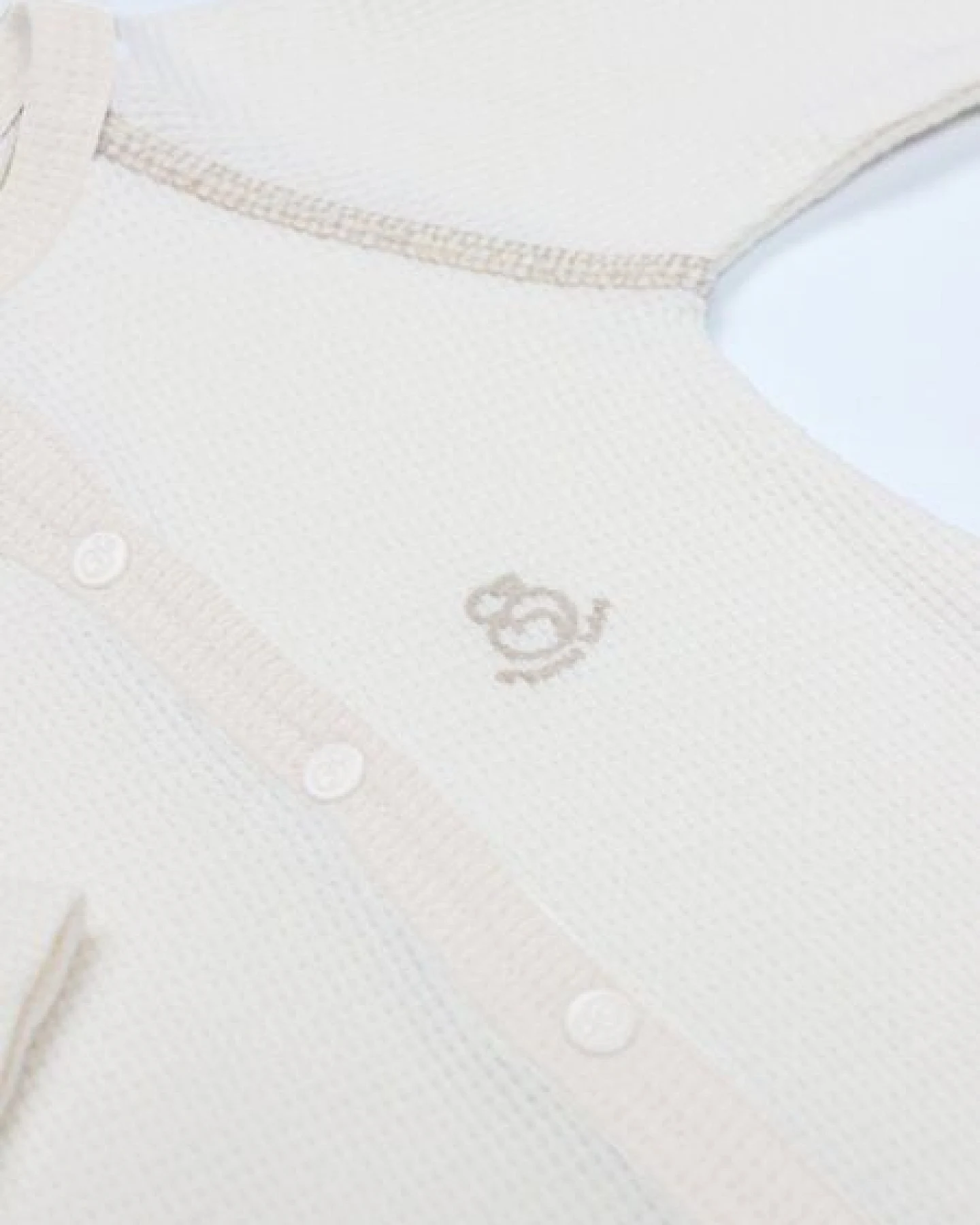 bistyle Neugeborenes Strampler Baby Waffle Strampler ( Babystrampler mit umklappbaren Füßen) zertifizierte Bio Baumwolle / Unisex – Ansicht 4
