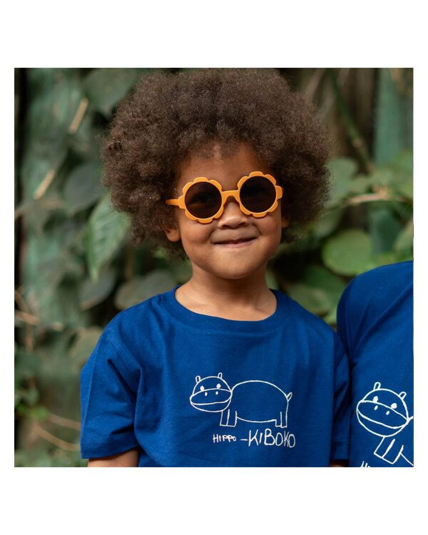 Kipepeo-Clothing HIPPO Kinder T-Shirt Mitternachtsblau. Made in Africa – Ansicht 2