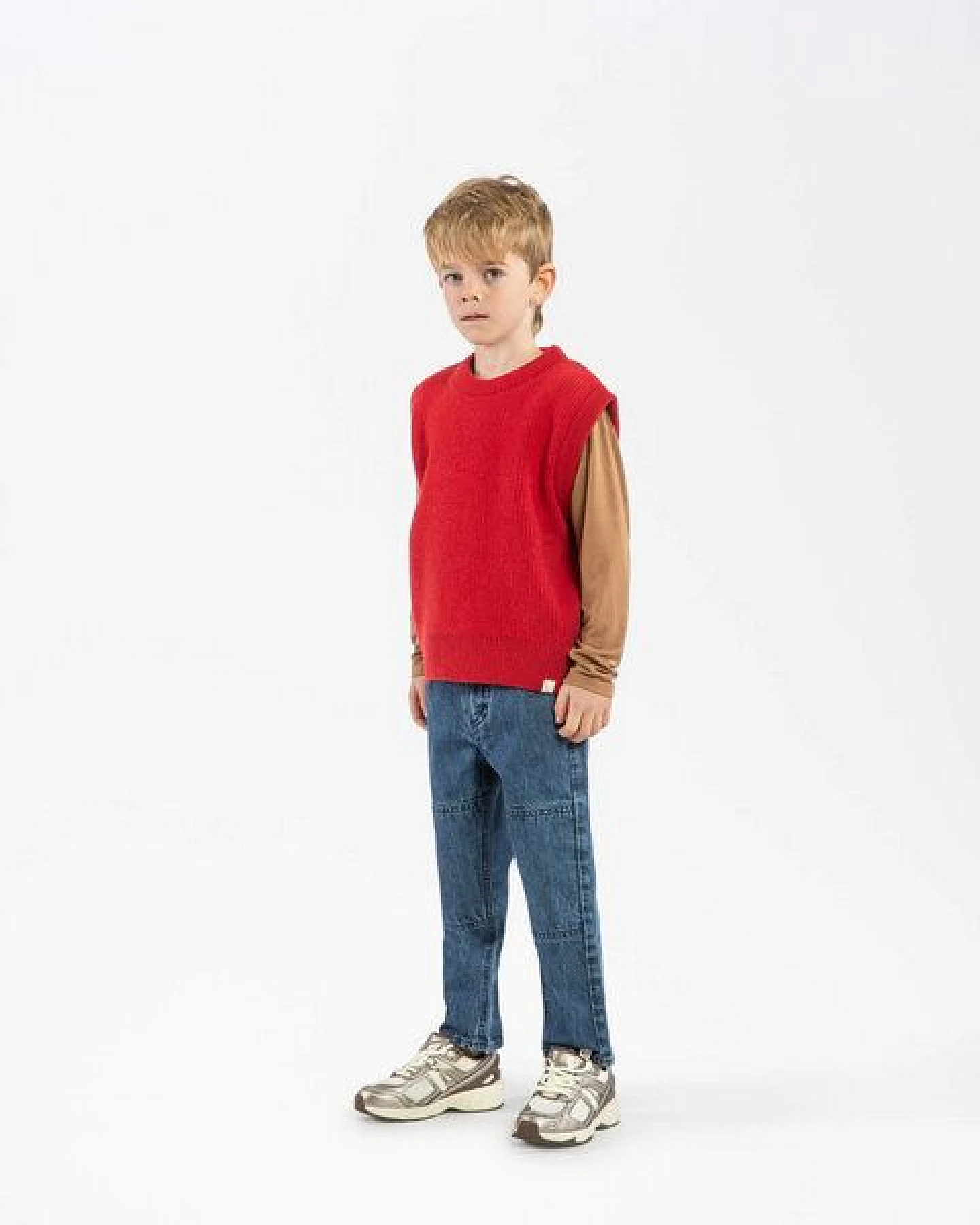 Matona Gestrickter Pullunder für Kinder aus Bio-Baumwolle und Wolle / Hug Vest – Ansicht 2