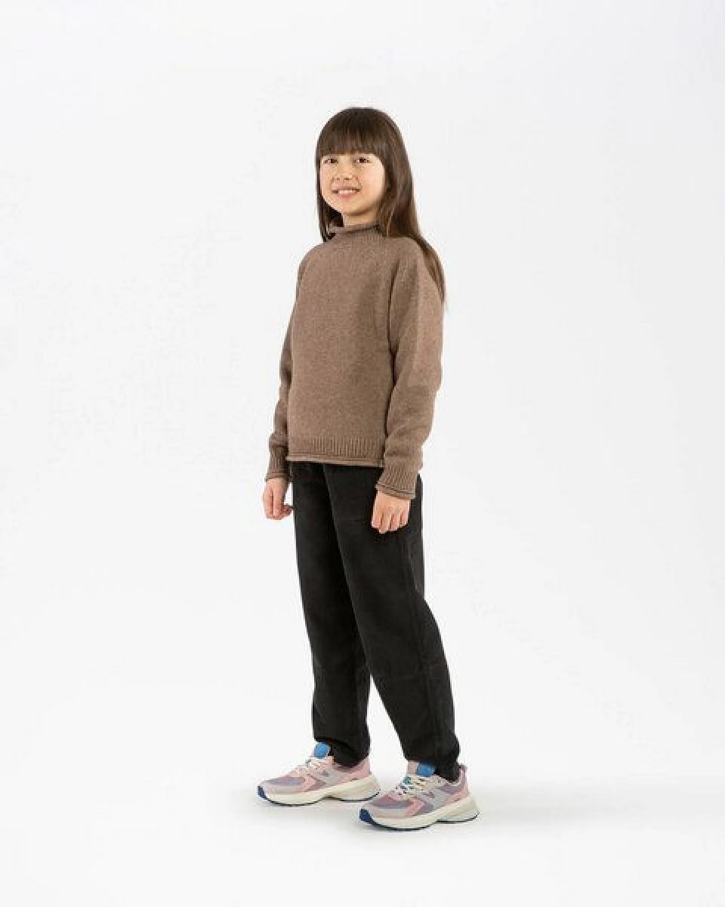 Matona Strickpullover mit kleinem Kragen für Kinder / Raglan High Neck Sweater – Ansicht 3